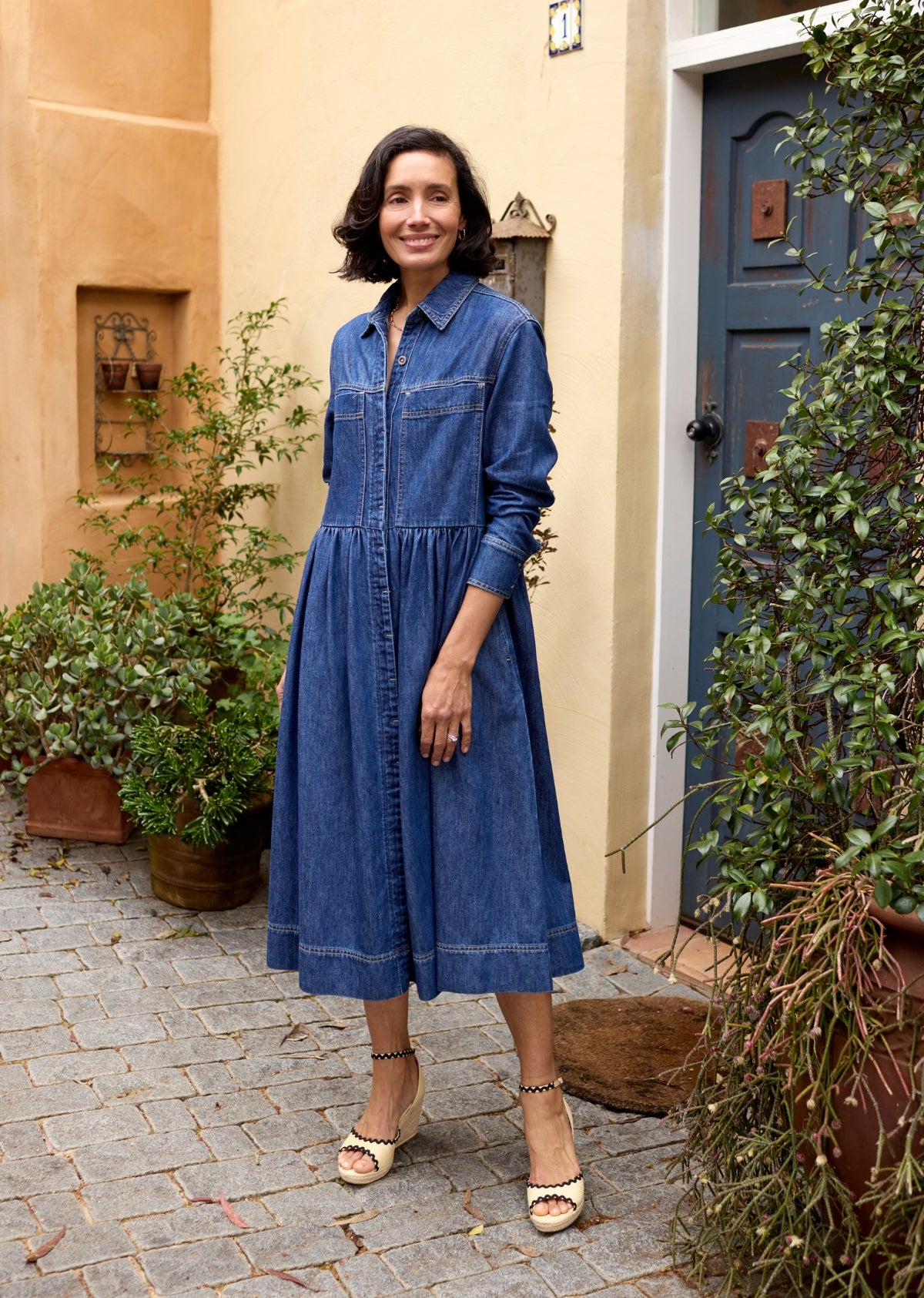 HARPER LONG SLEEVE DENIM SHIRTDRESS