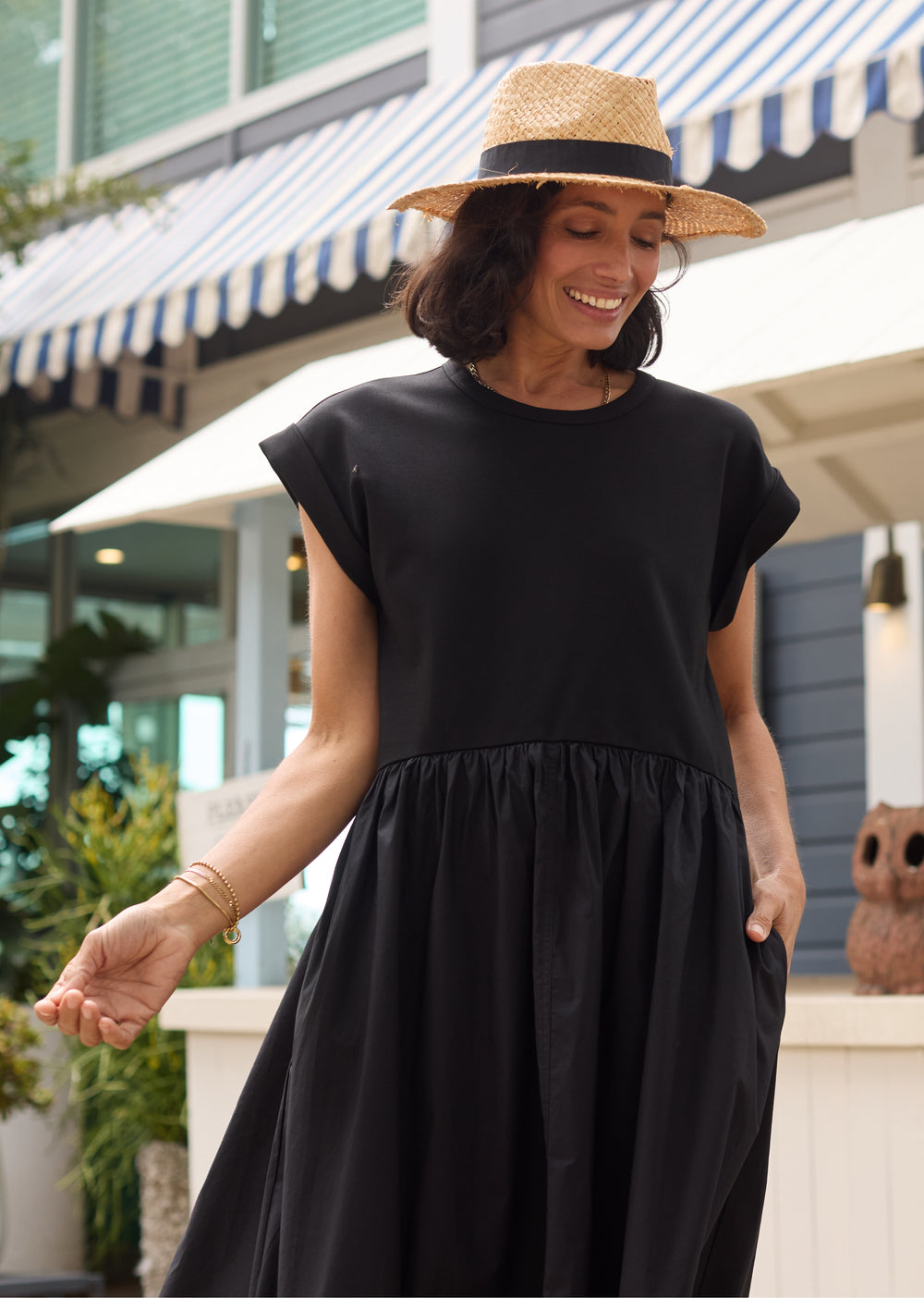 GRETA MIDI DRESS - BLACK
