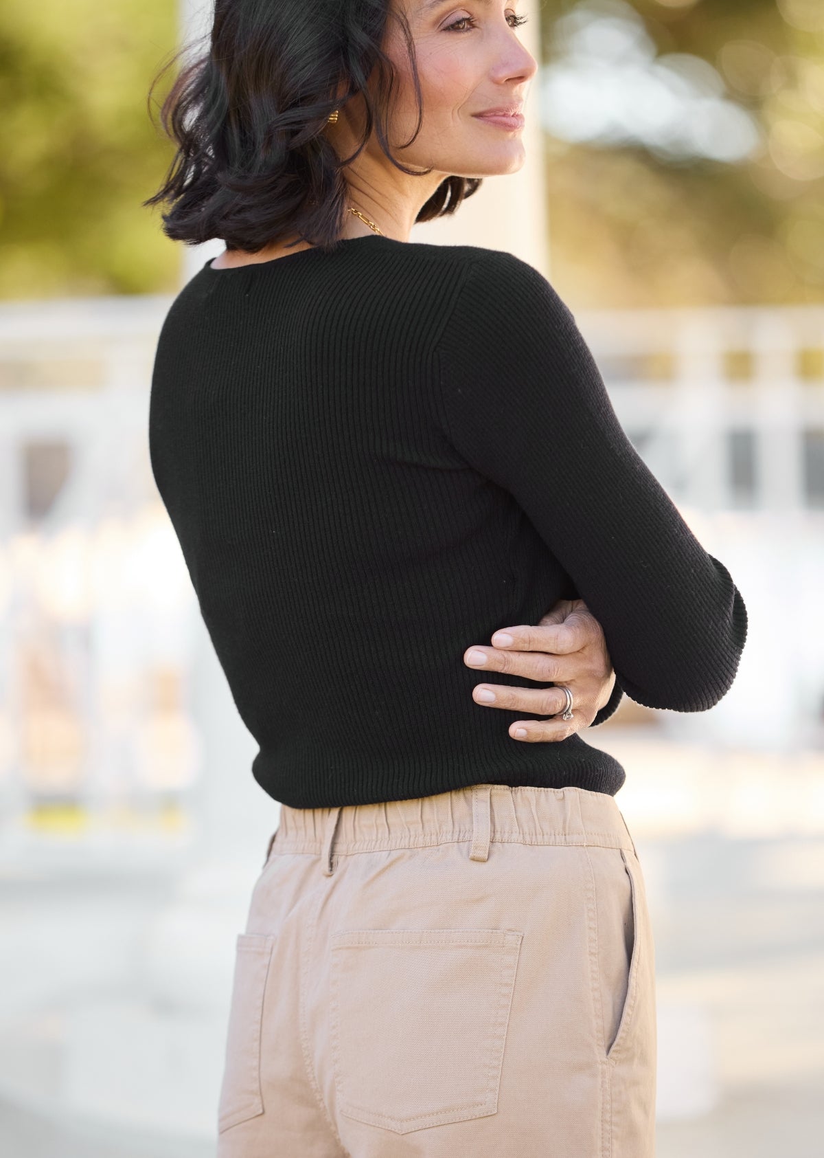 IVY CROP PANT - CAMEL