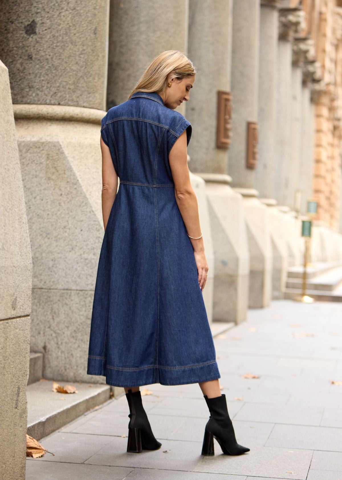 RUMI DENIM SHIRTDRESS - INDIGO