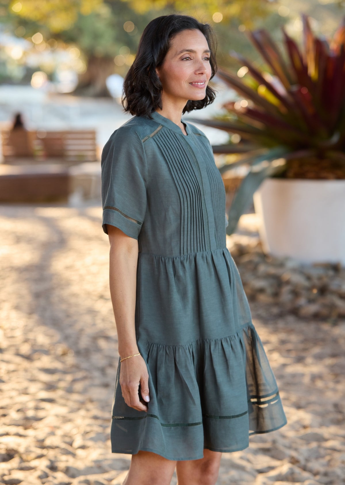POLLY MINI DRESS - FOREST
