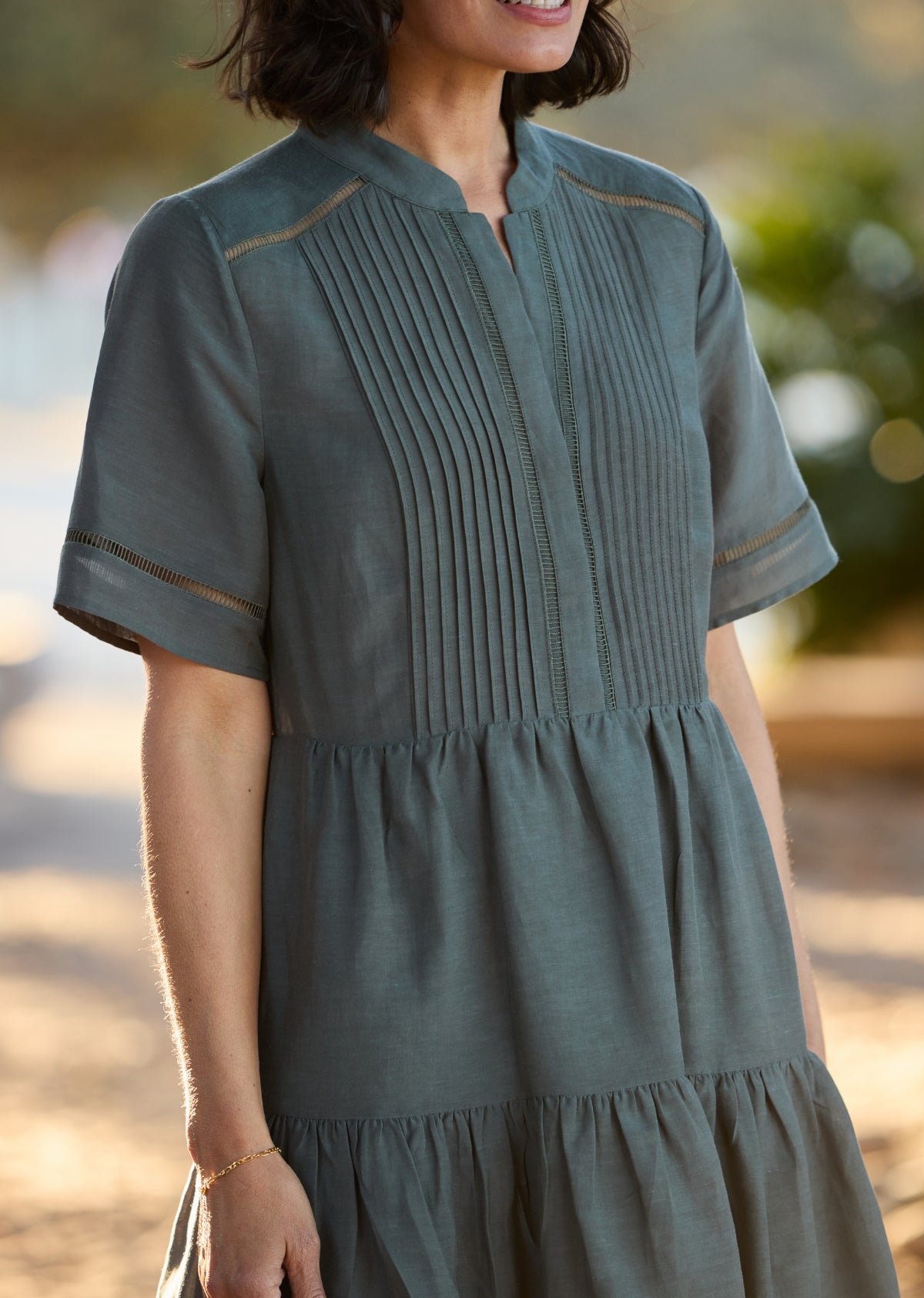 POLLY MINI DRESS - FOREST