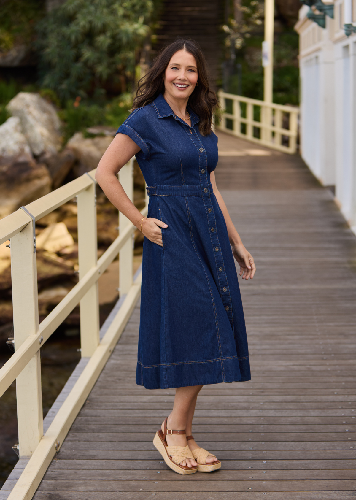 NICOLA DENIM DRESS - INDIGO