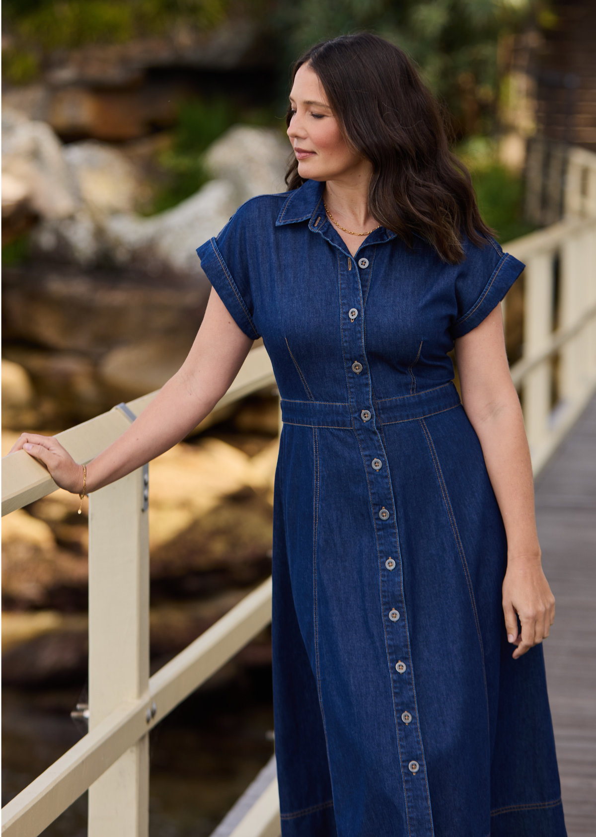 NICOLA DENIM DRESS - INDIGO
