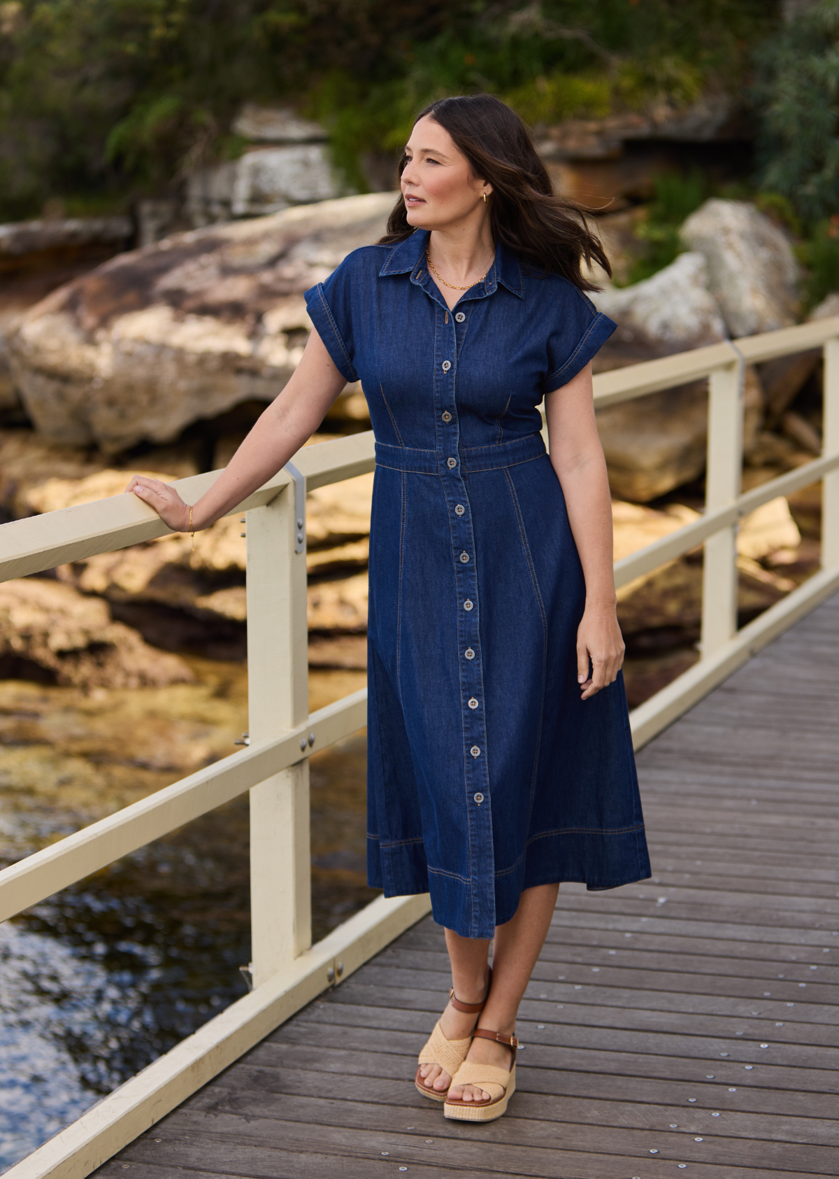 NICOLA DENIM DRESS - INDIGO