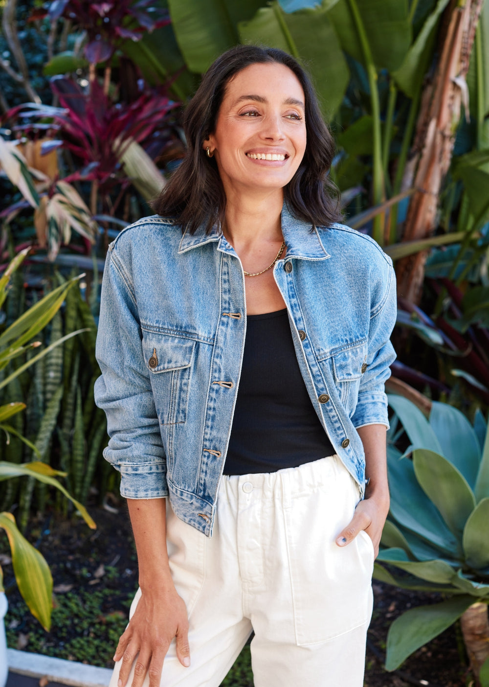 CHARLIE CROP DENIM JACKET