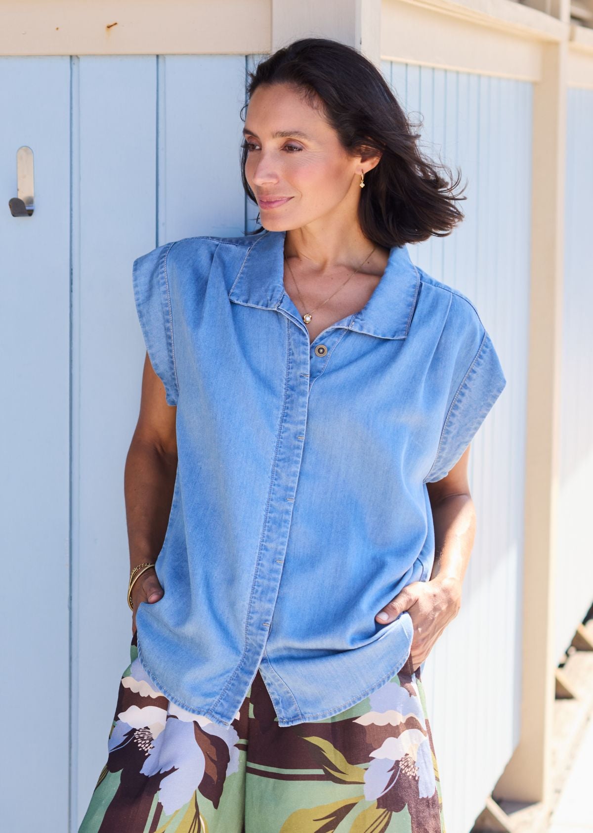 ANNIE LIGHT DENIM SHIRT
