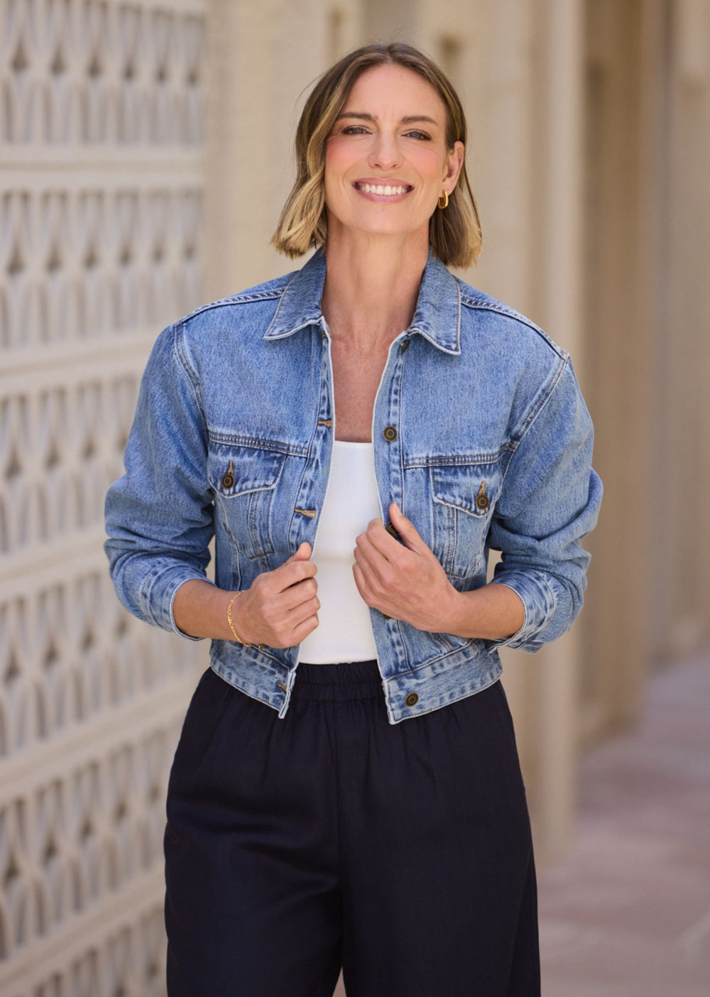 CHARLIE CROP DENIM JACKET