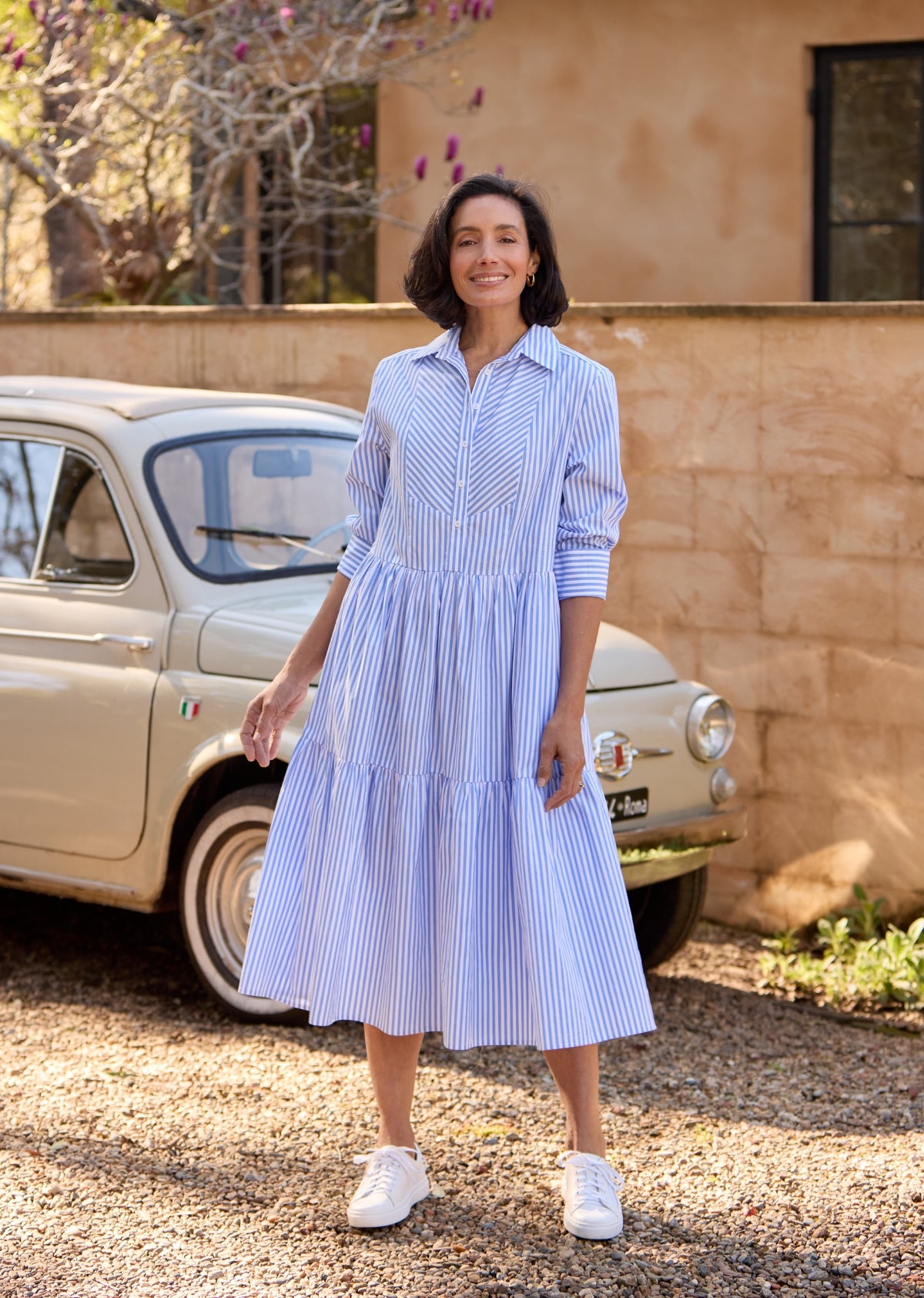 JASMINE SHIRTDRESS - SKY BLUE - PETITE