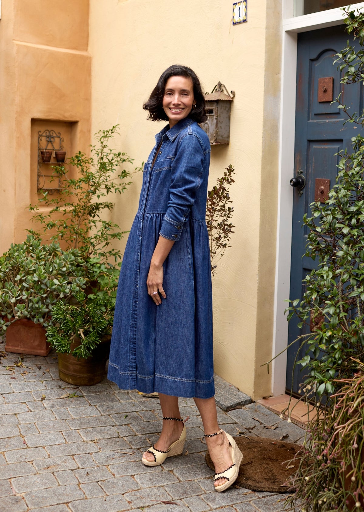 HARPER LONG SLEEVE DENIM SHIRTDRESS