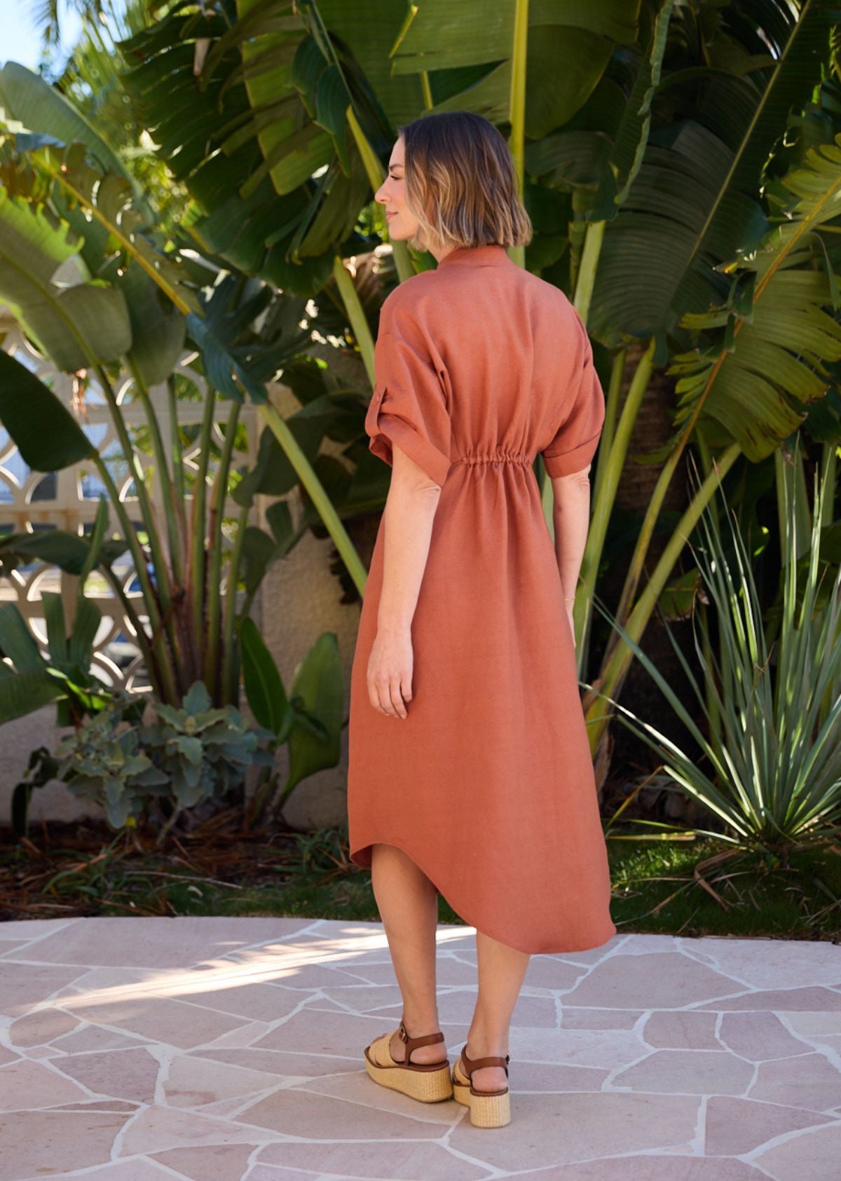CHLOE MIDI DRESS - GINGER