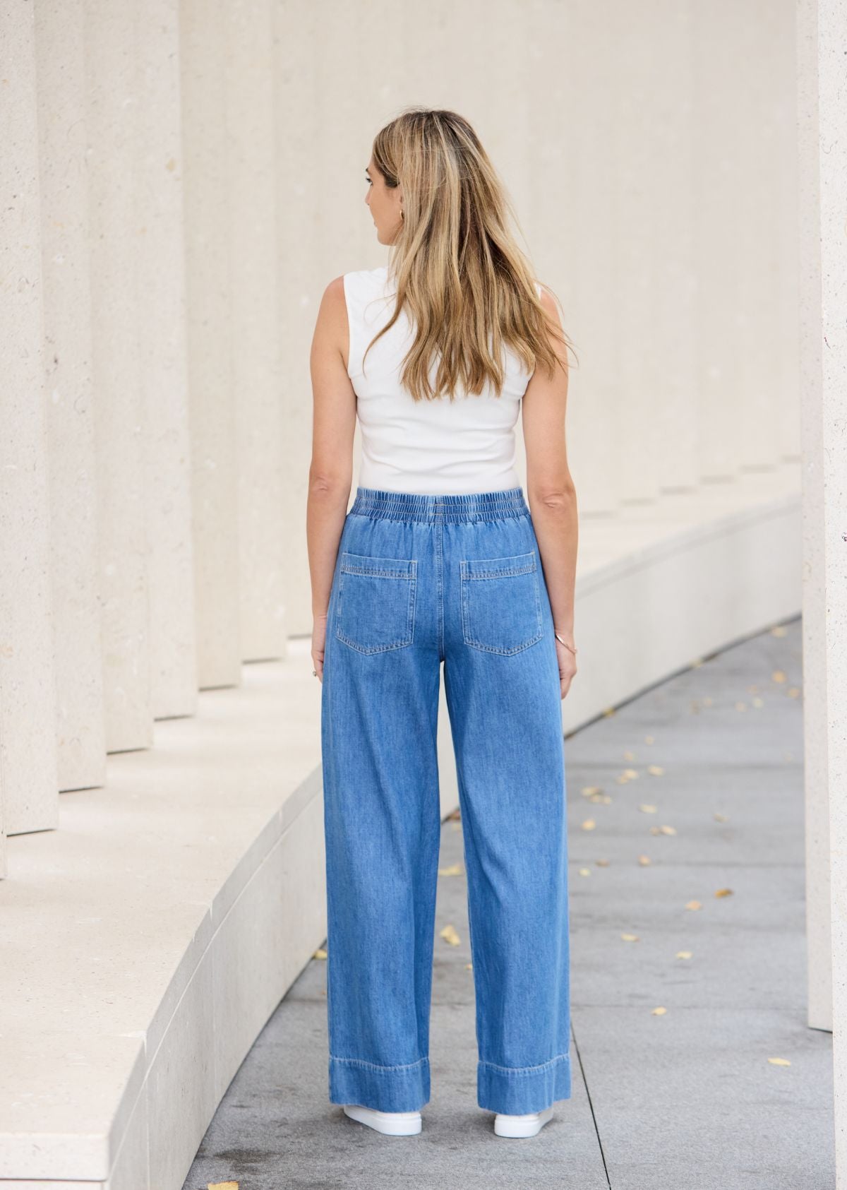 HATTIE DENIM PANT - MID BLUE