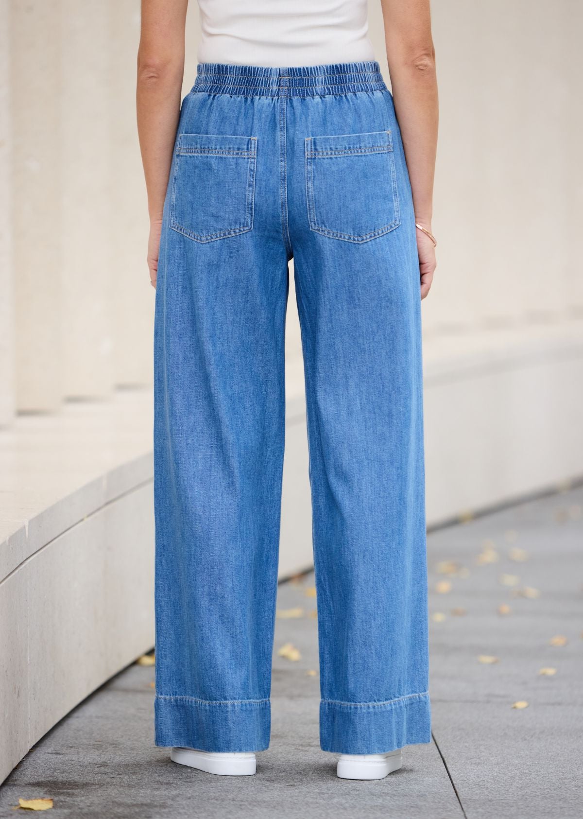 HATTIE DENIM PANT - MID BLUE