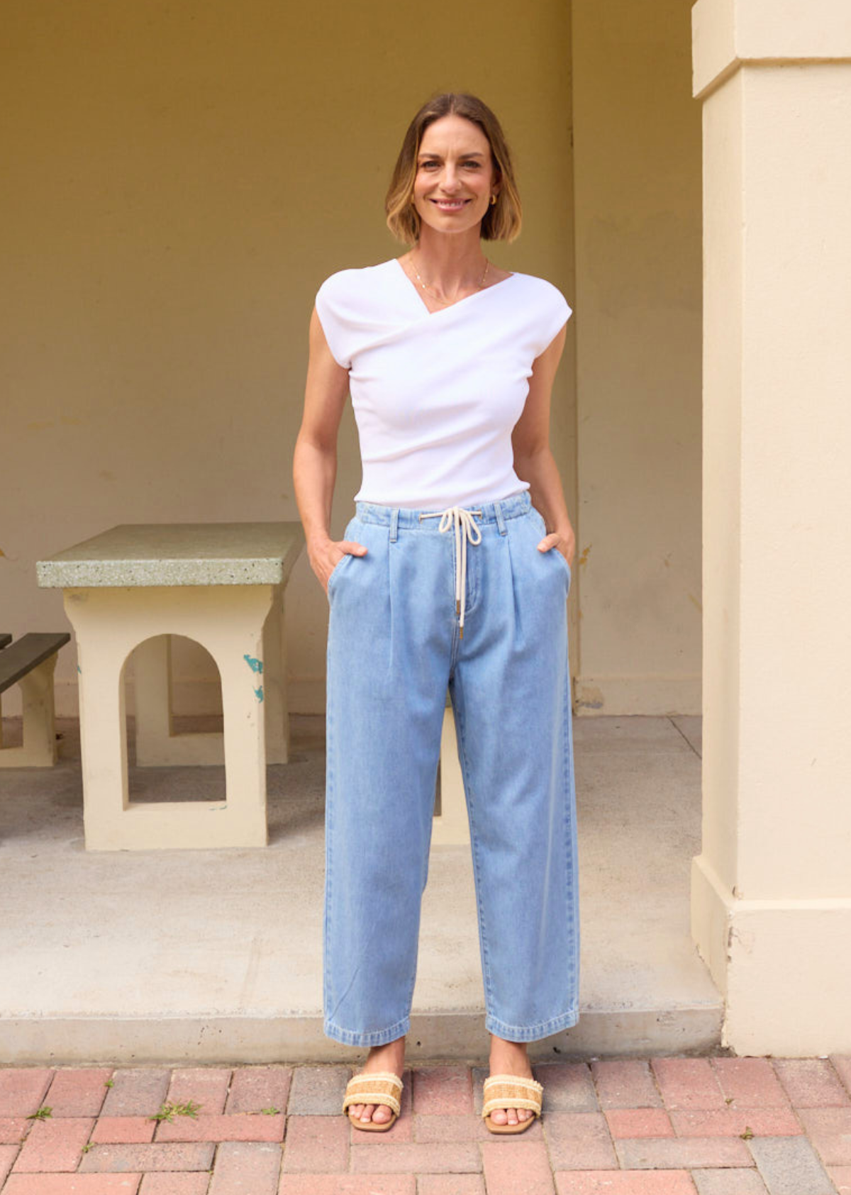 ALBA DENIM PANT - LIGHT BLUE