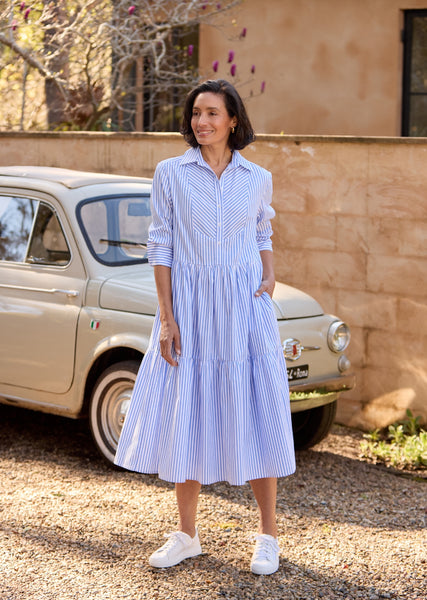 JASMINE SHIRTDRESS - SKY BLUE - PETITE