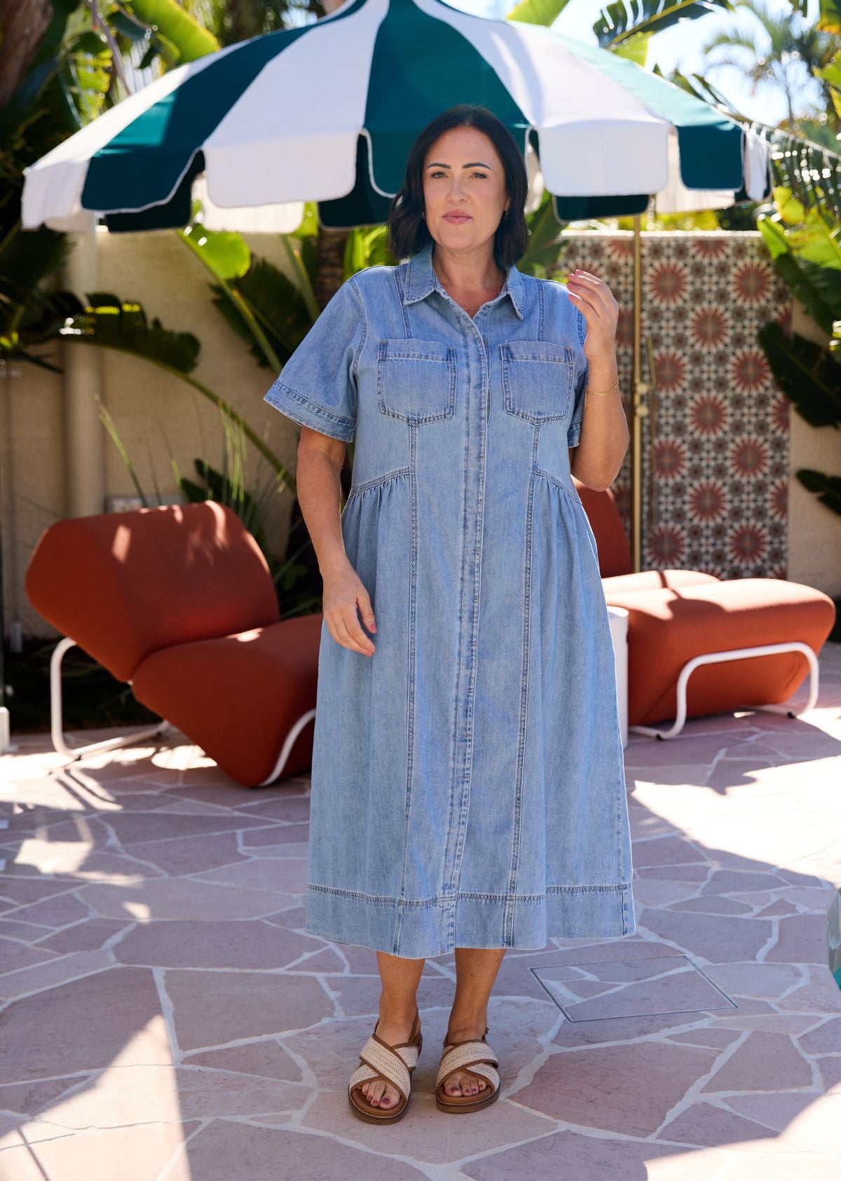 MONTANA DENIM SHIRTDRESS - LIGHT BLUE