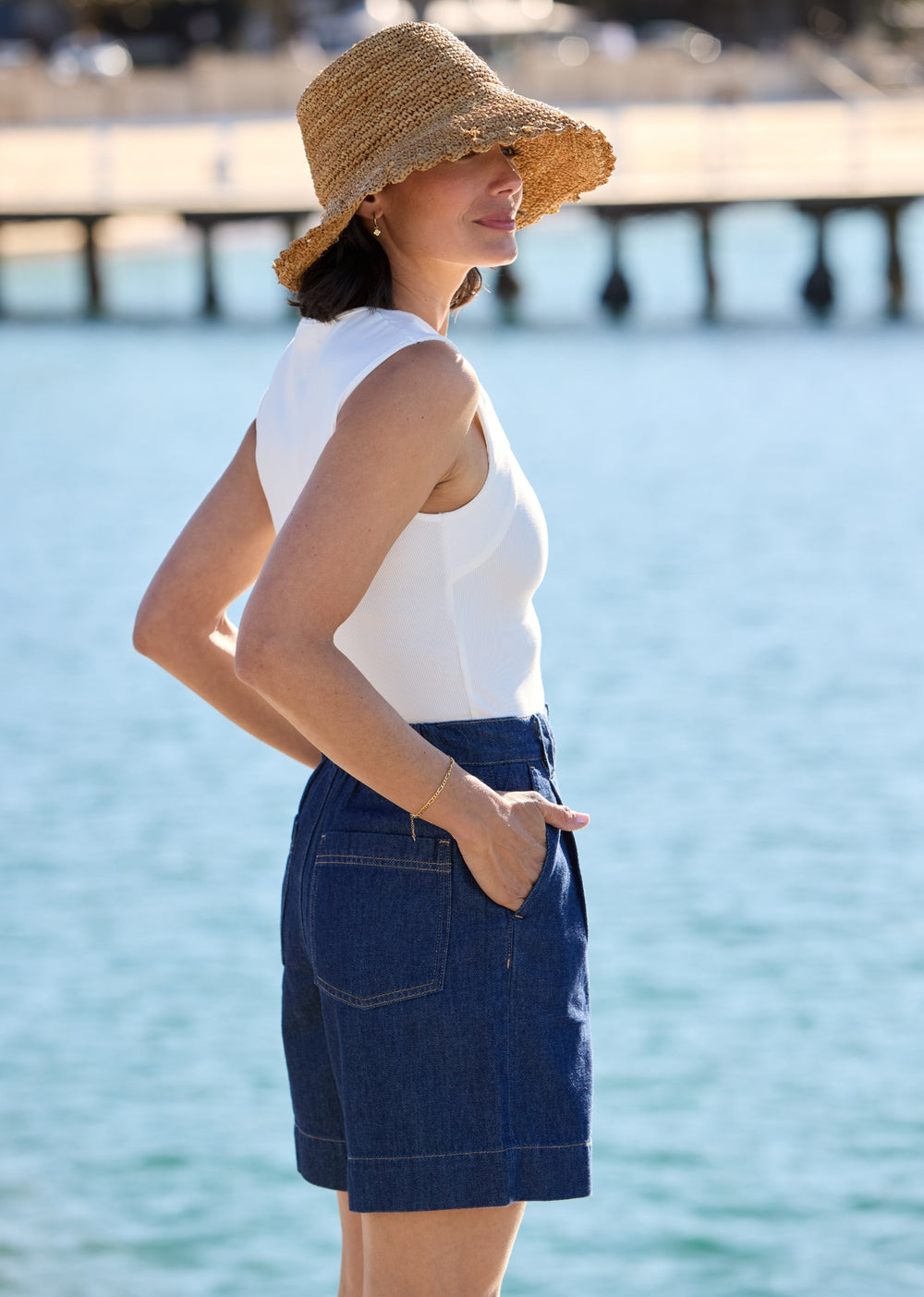 TOTTIE DENIM SHORT - INDIGO