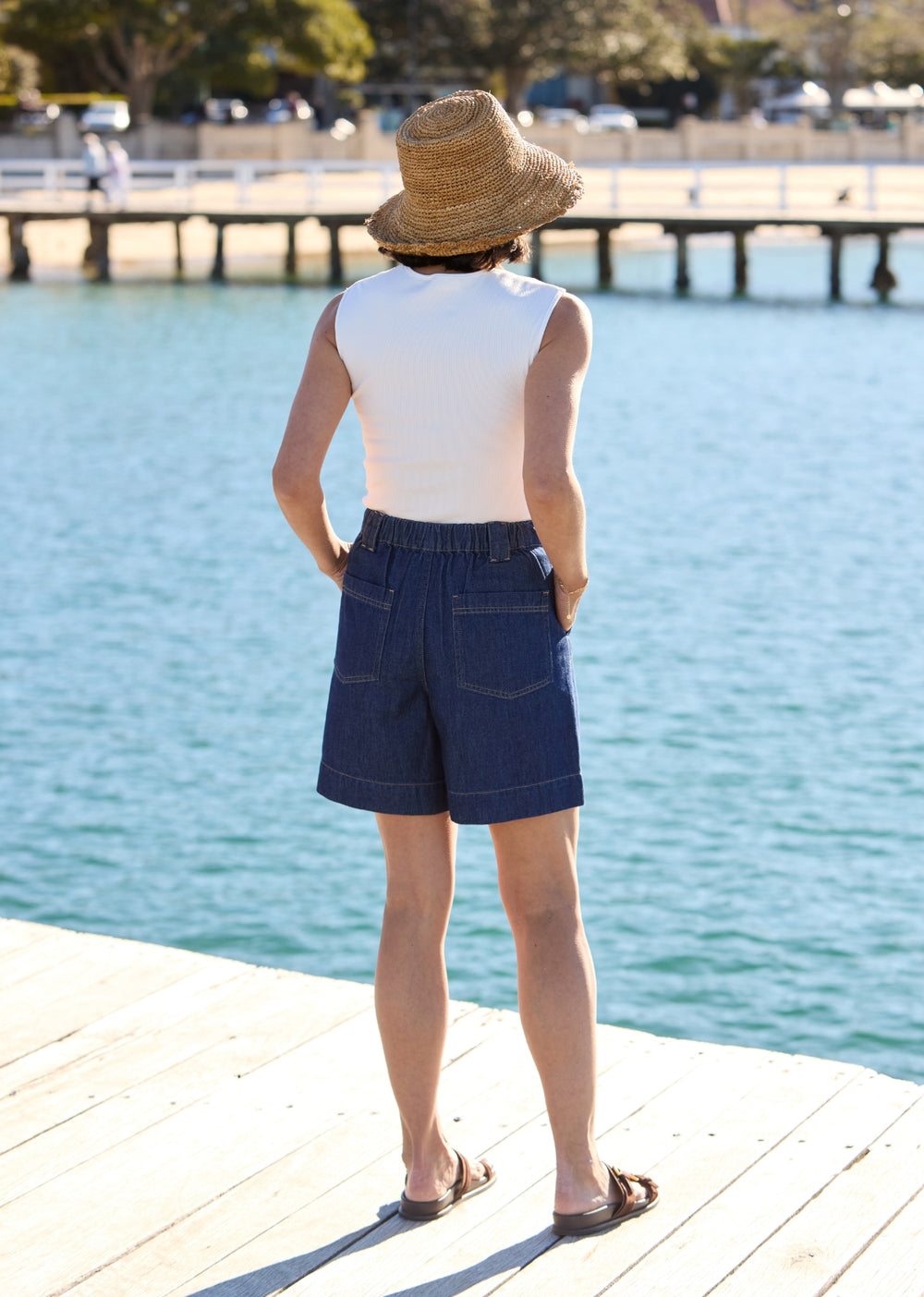 TOTTIE DENIM SHORT - INDIGO