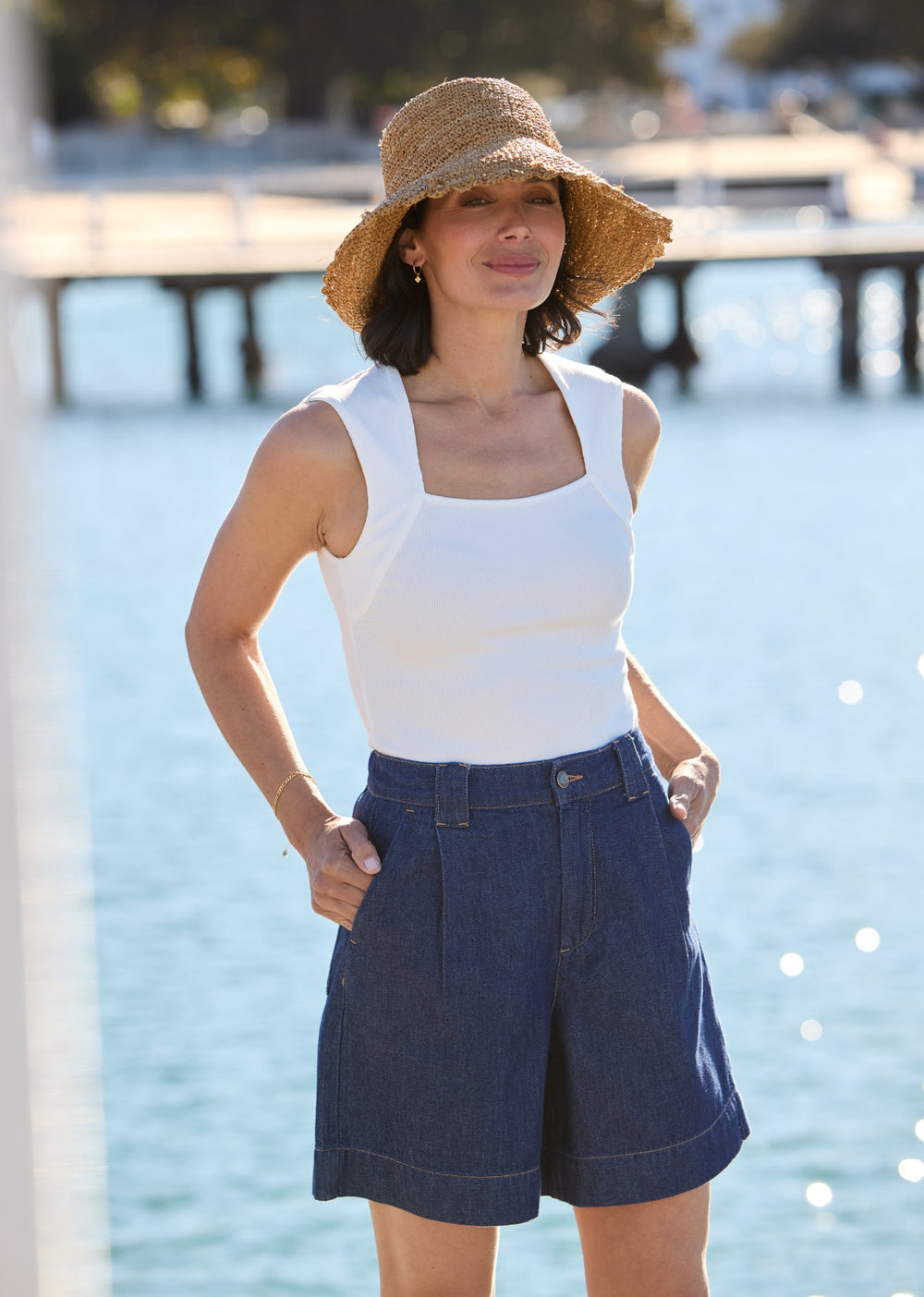 TOTTIE DENIM SHORT - INDIGO
