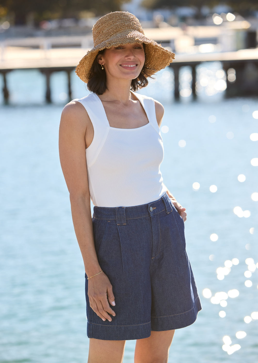 TOTTIE DENIM SHORT - INDIGO