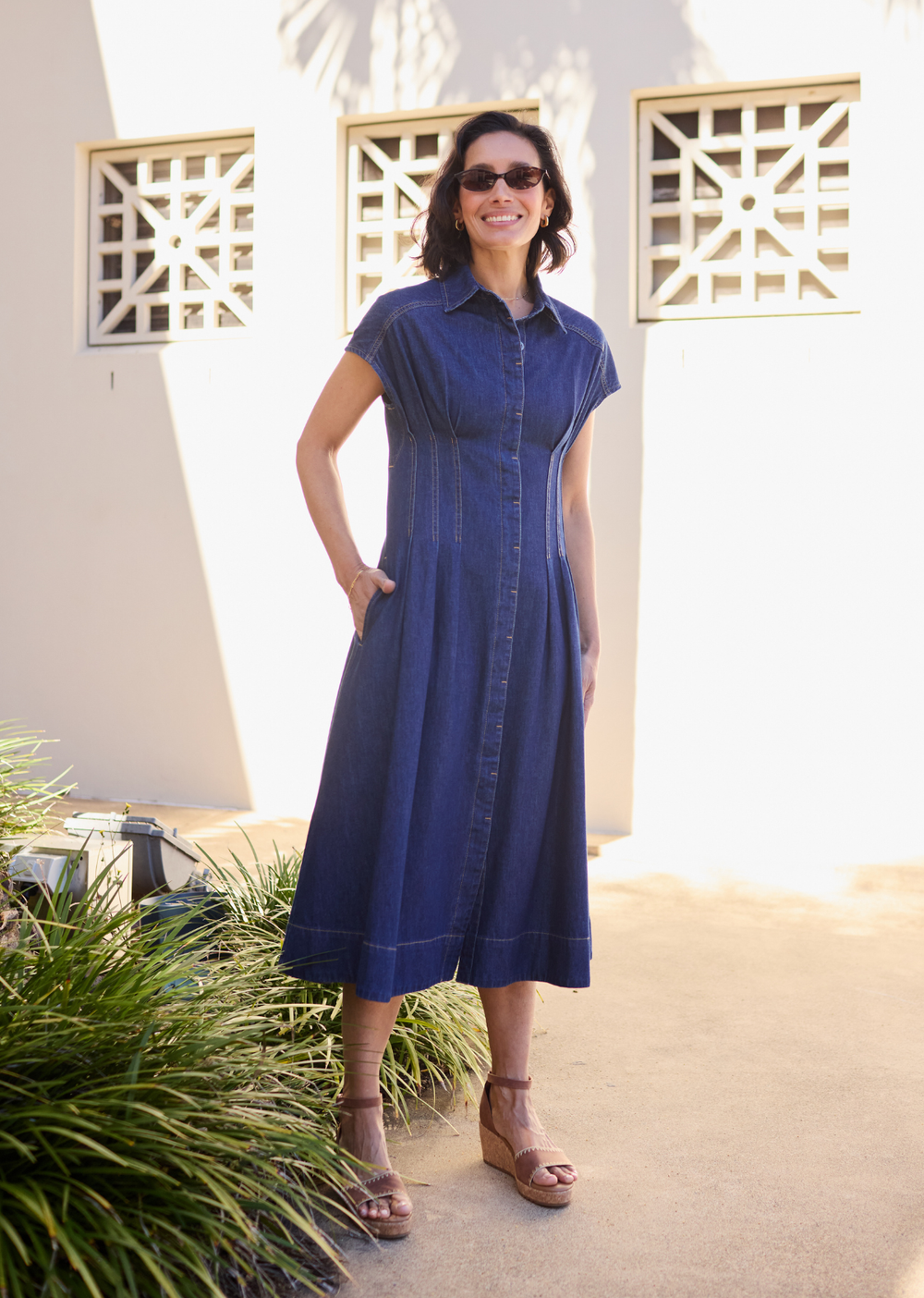 CAMILLE DENIM DRESS - INDIGO