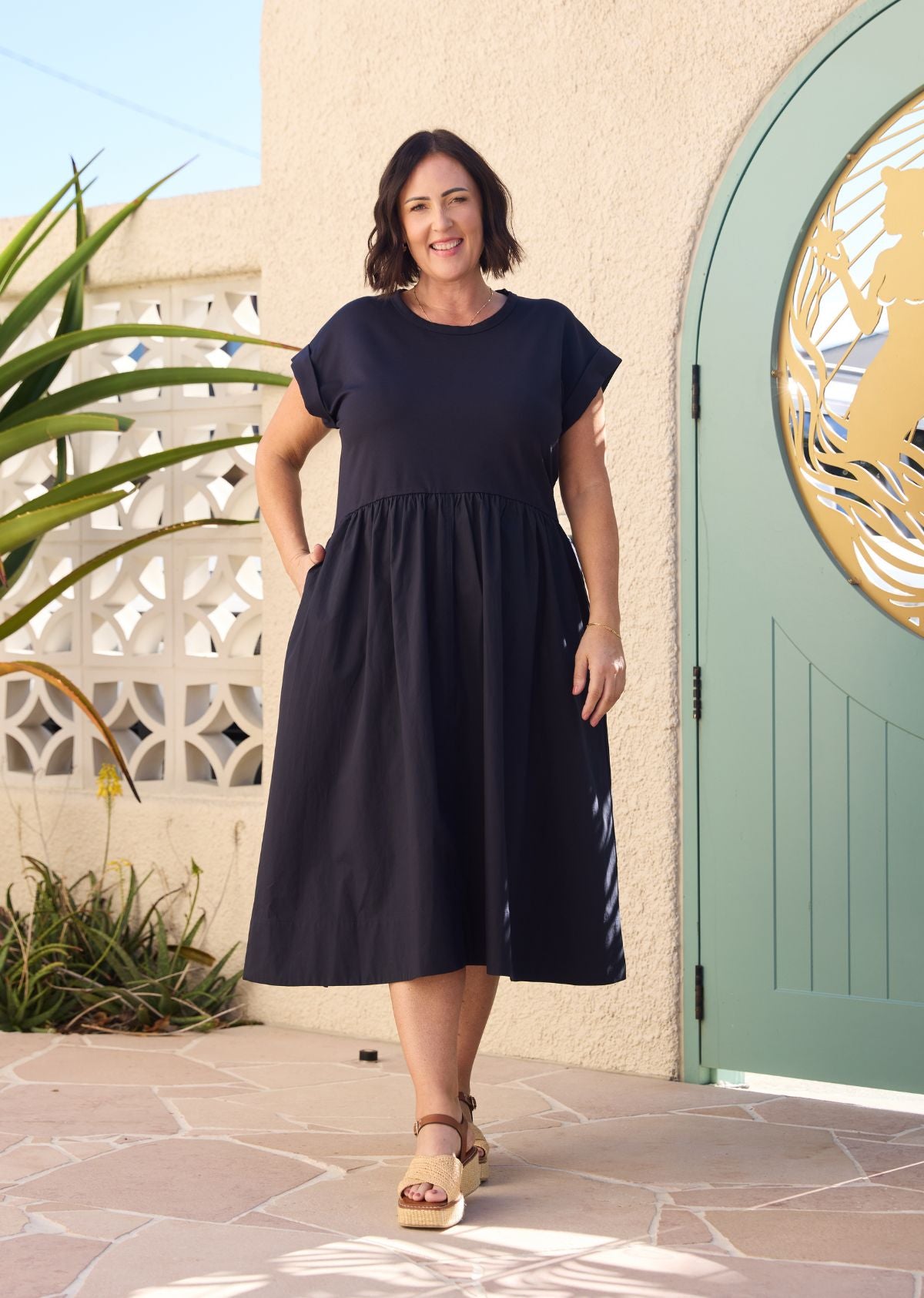 GRETA MIDI DRESS - FRENCH NAVY