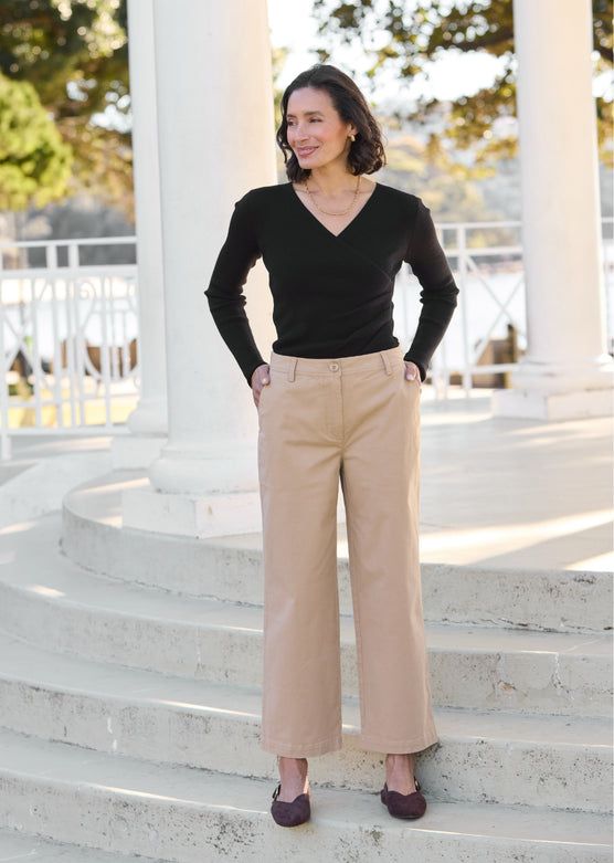 IVY CROP PANT - CAMEL