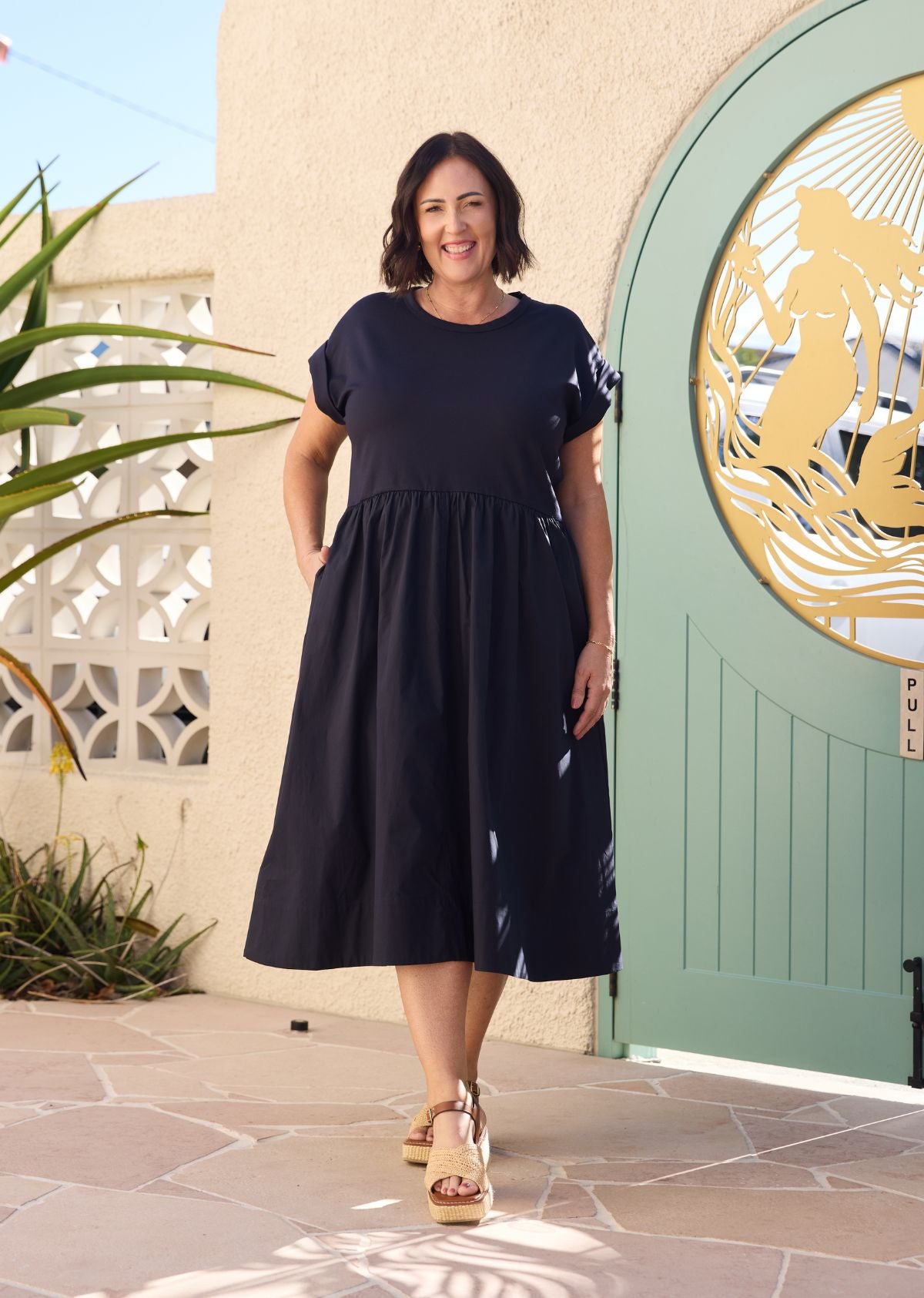 GRETA MIDI DRESS - FRENCH NAVY