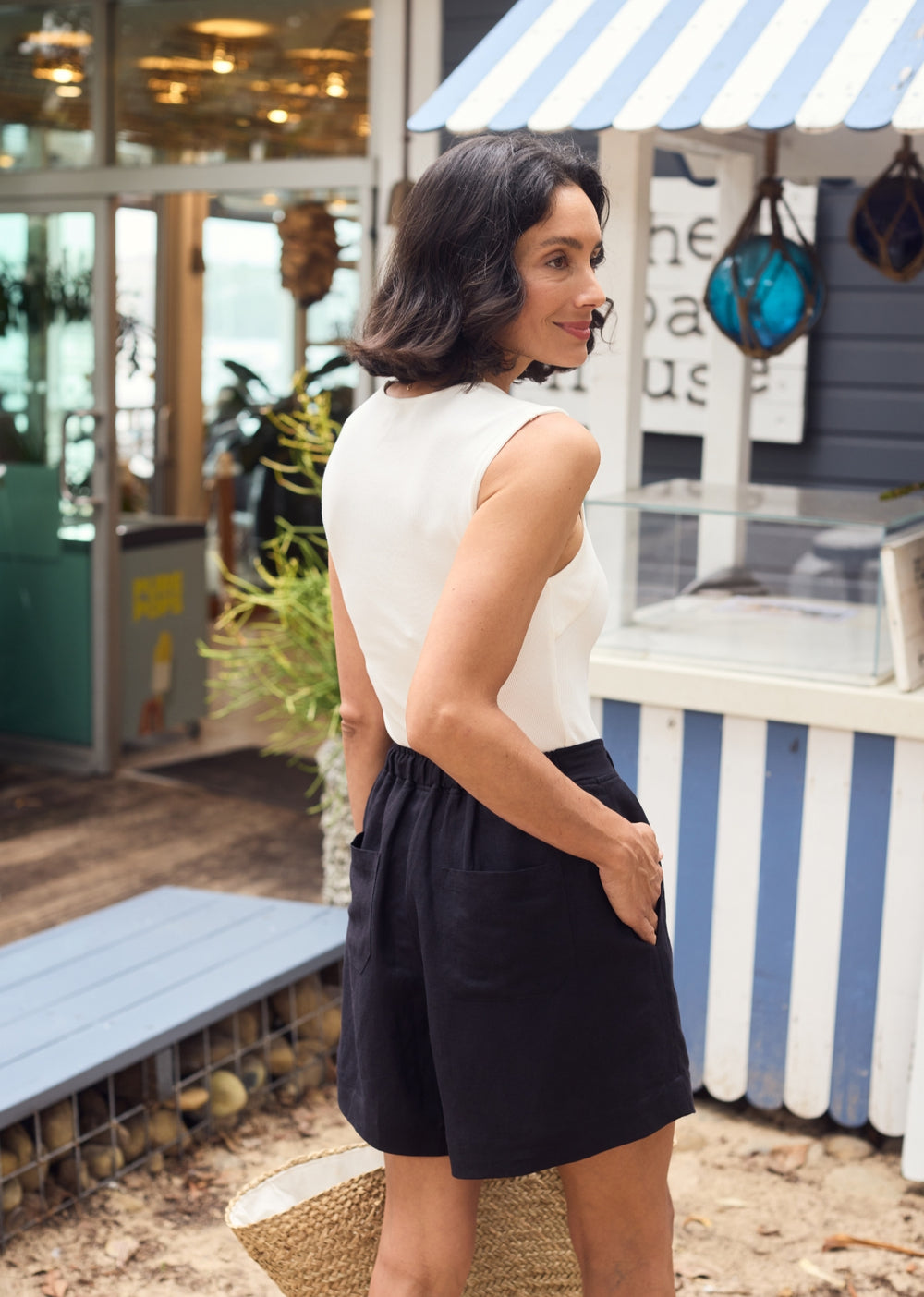 JEMIMA RIB TANK - IVORY