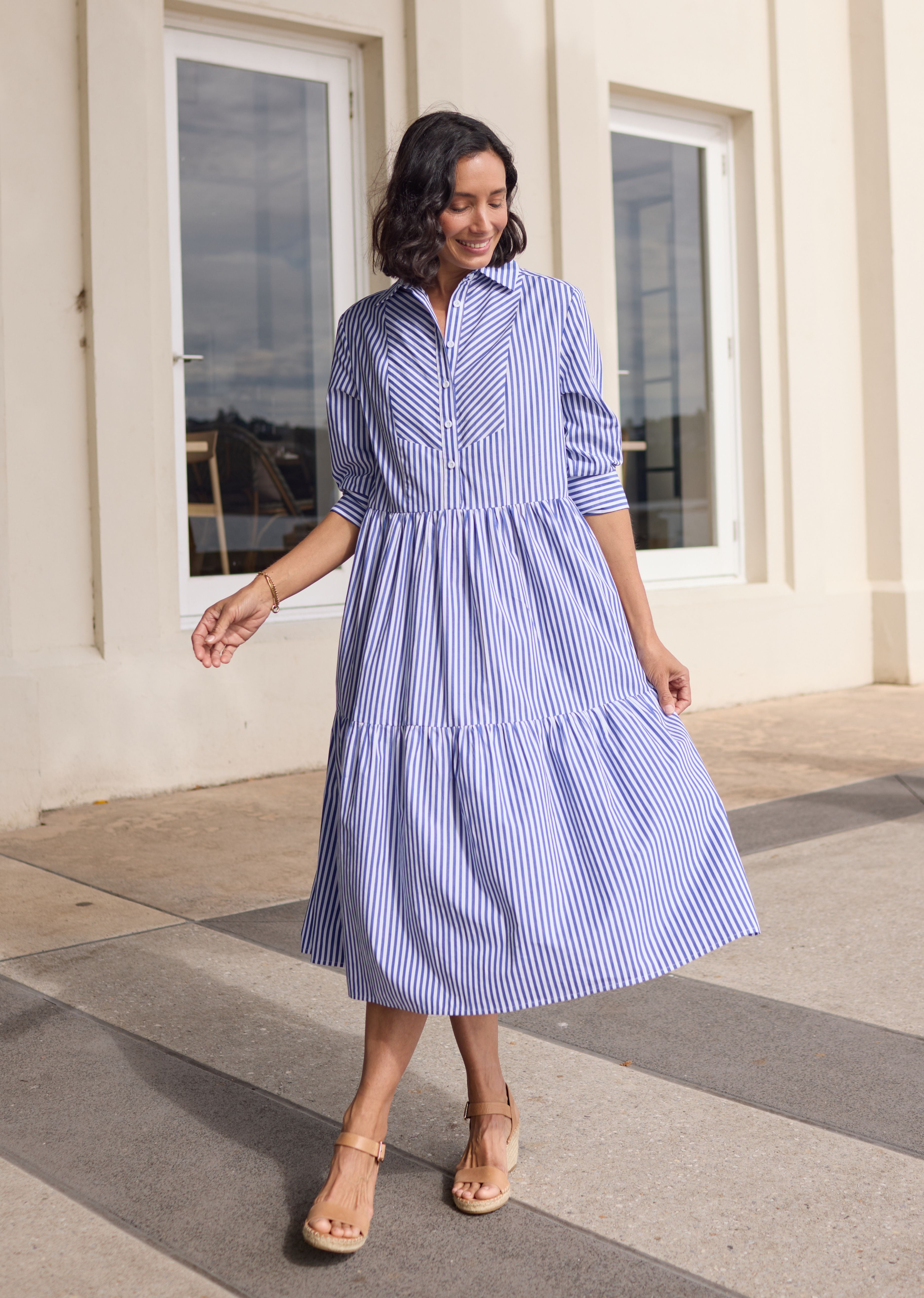 JASMINE SHIRTDRESS - NAVY – M A Y E