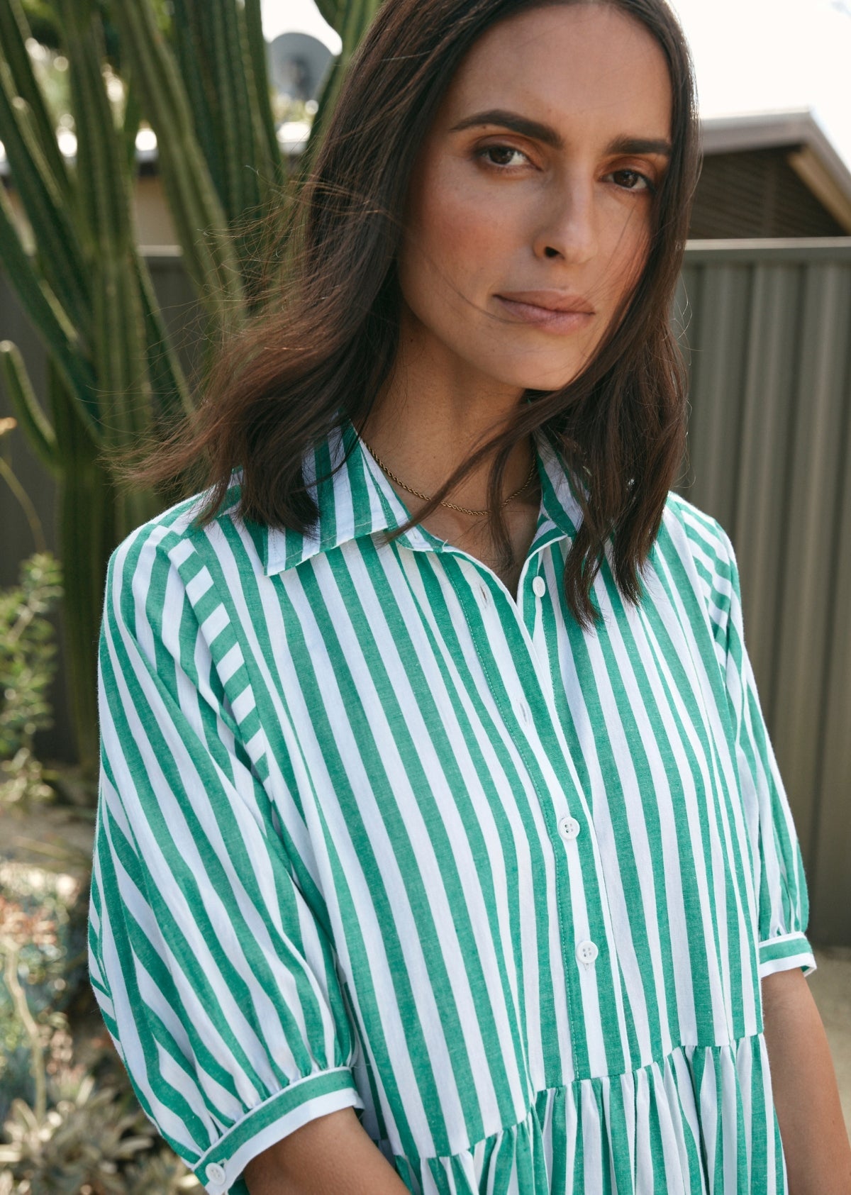 MARNIE SHIRTDRESS - APPLE GREEN - PETITE