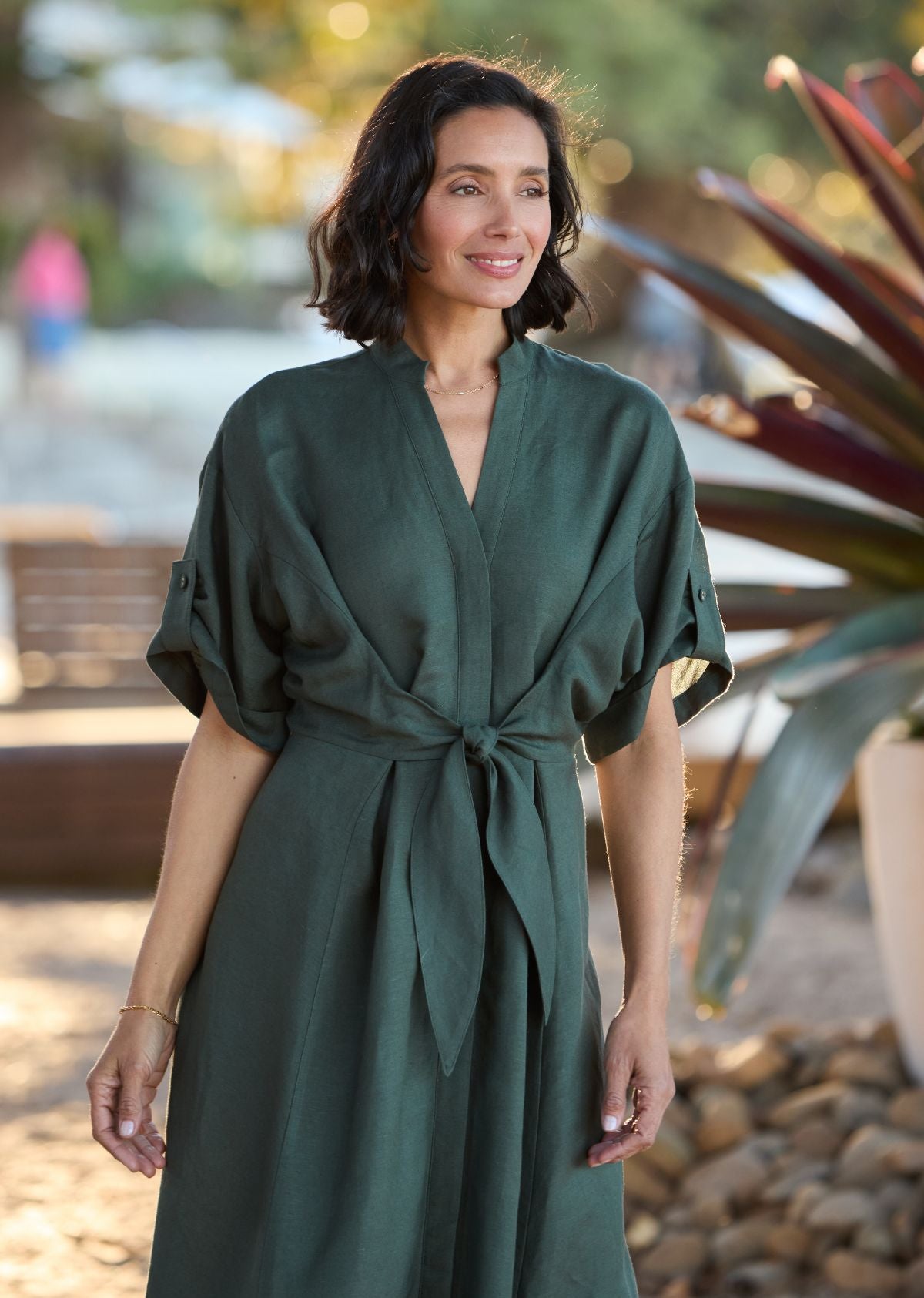 CHLOE MIDI DRESS - FOREST