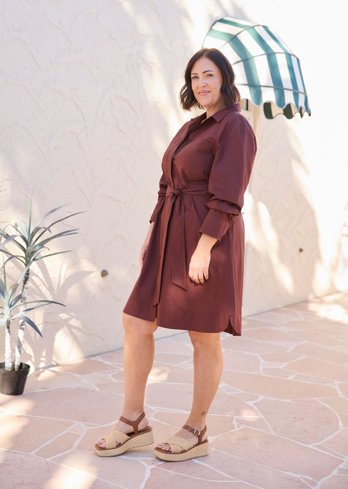 MABEL SHIRTDRESS - RUSSET