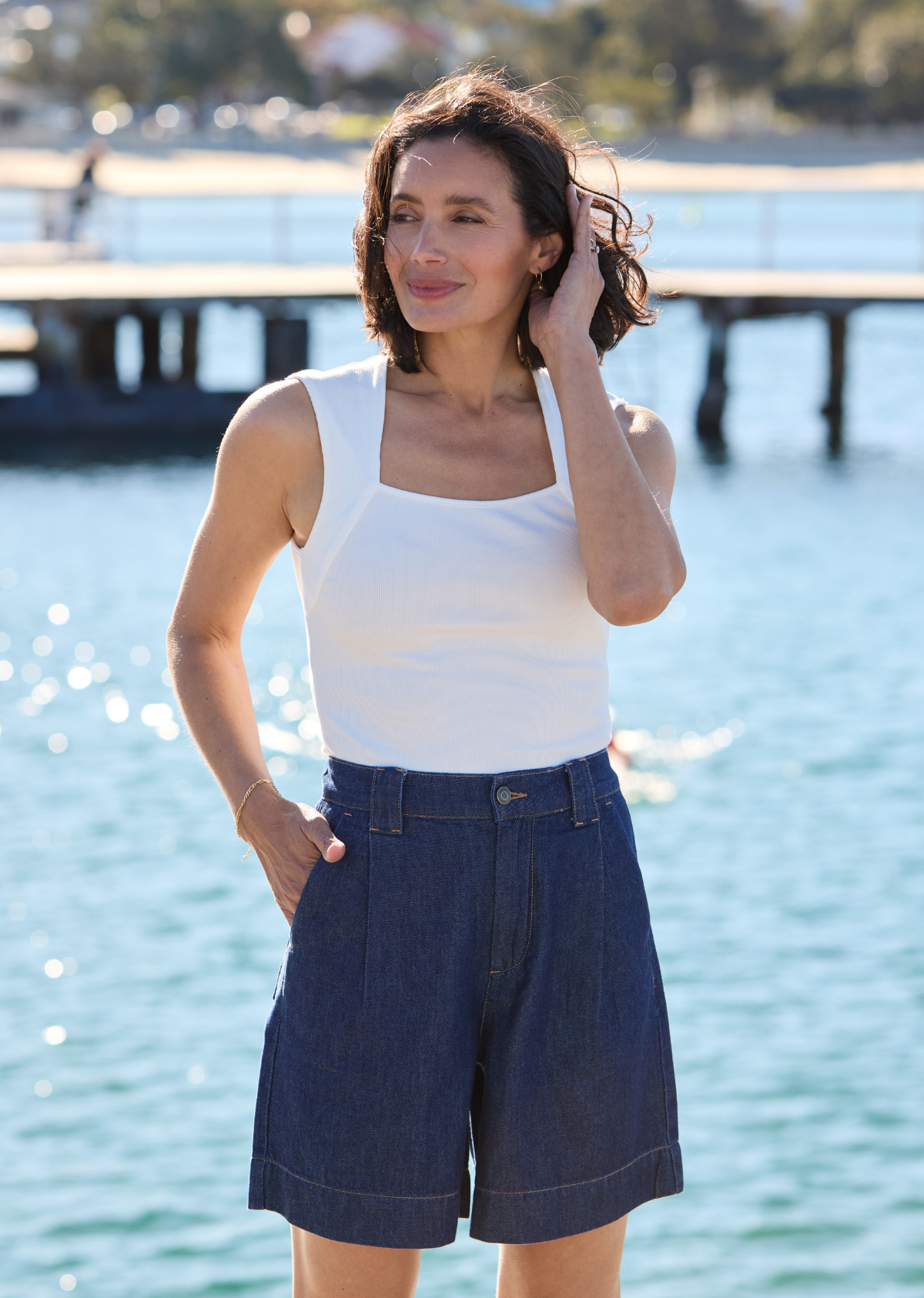JEMIMA RIB TANK - IVORY