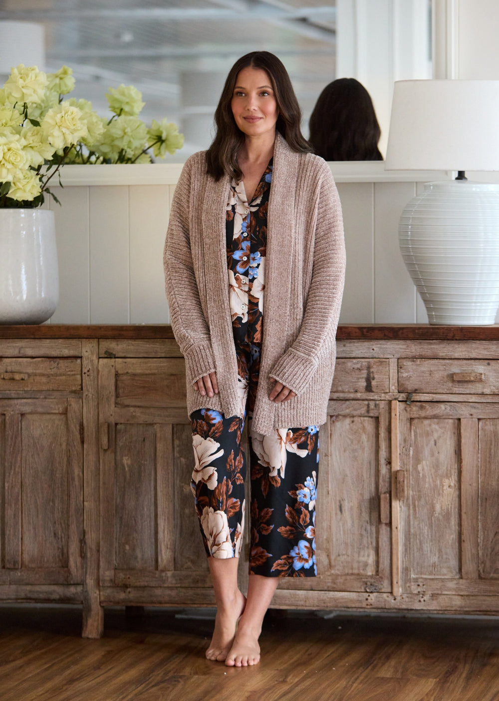 ISABELLA KNIT ROBE - LATTE