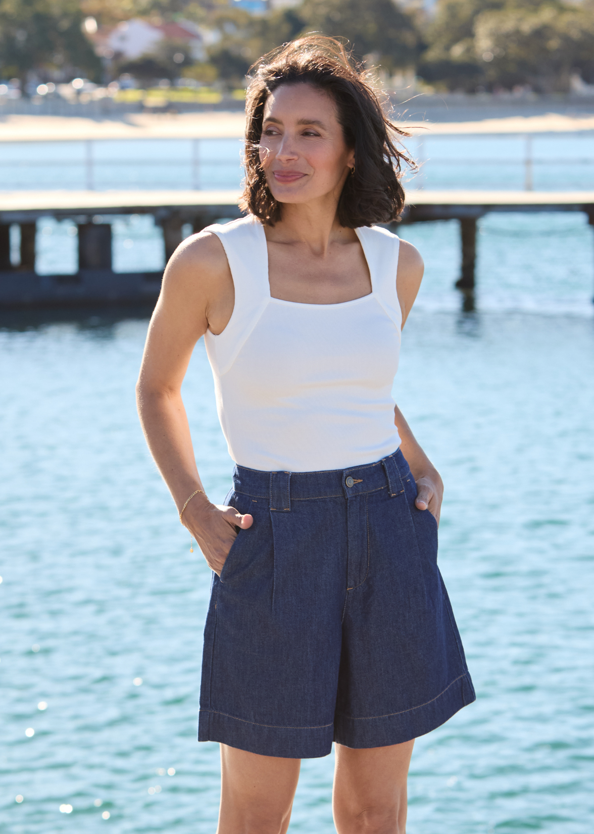 JEMIMA RIB TANK - IVORY