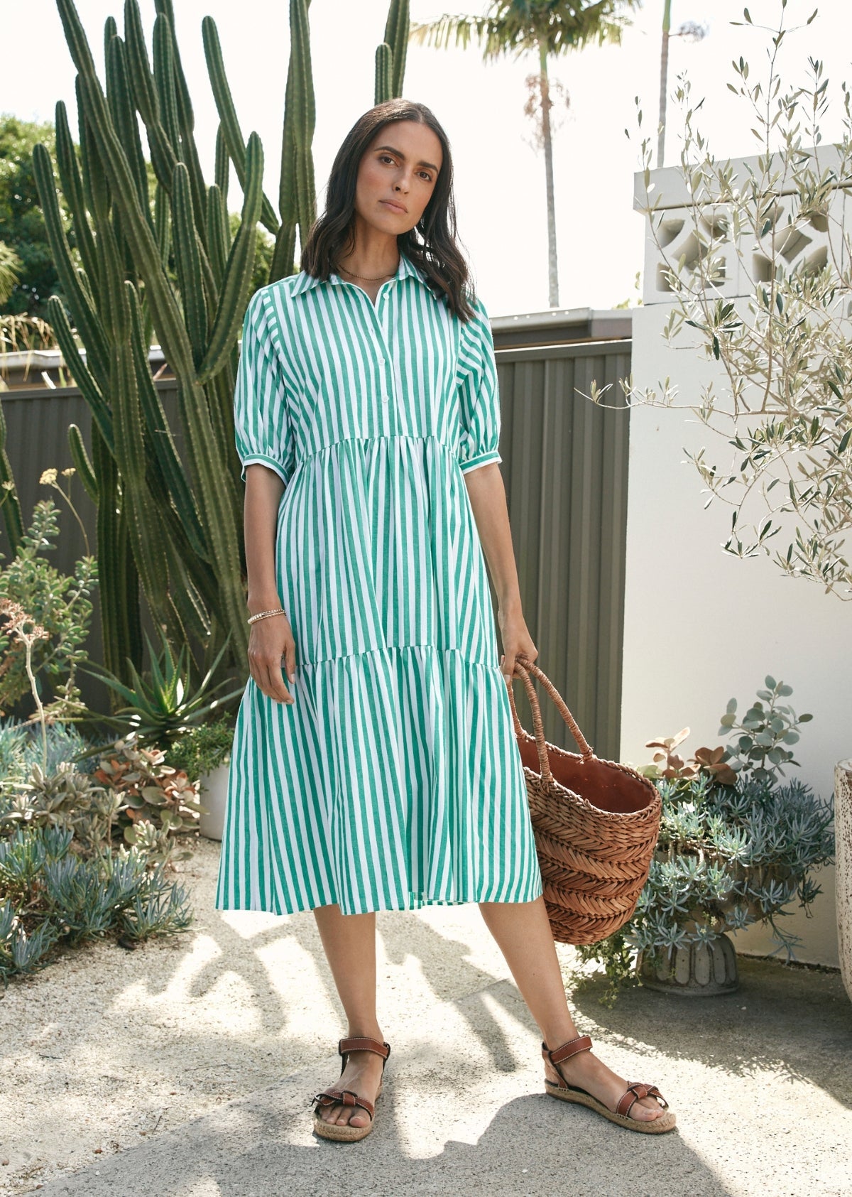 MARNIE SHIRTDRESS - APPLE GREEN - PETITE
