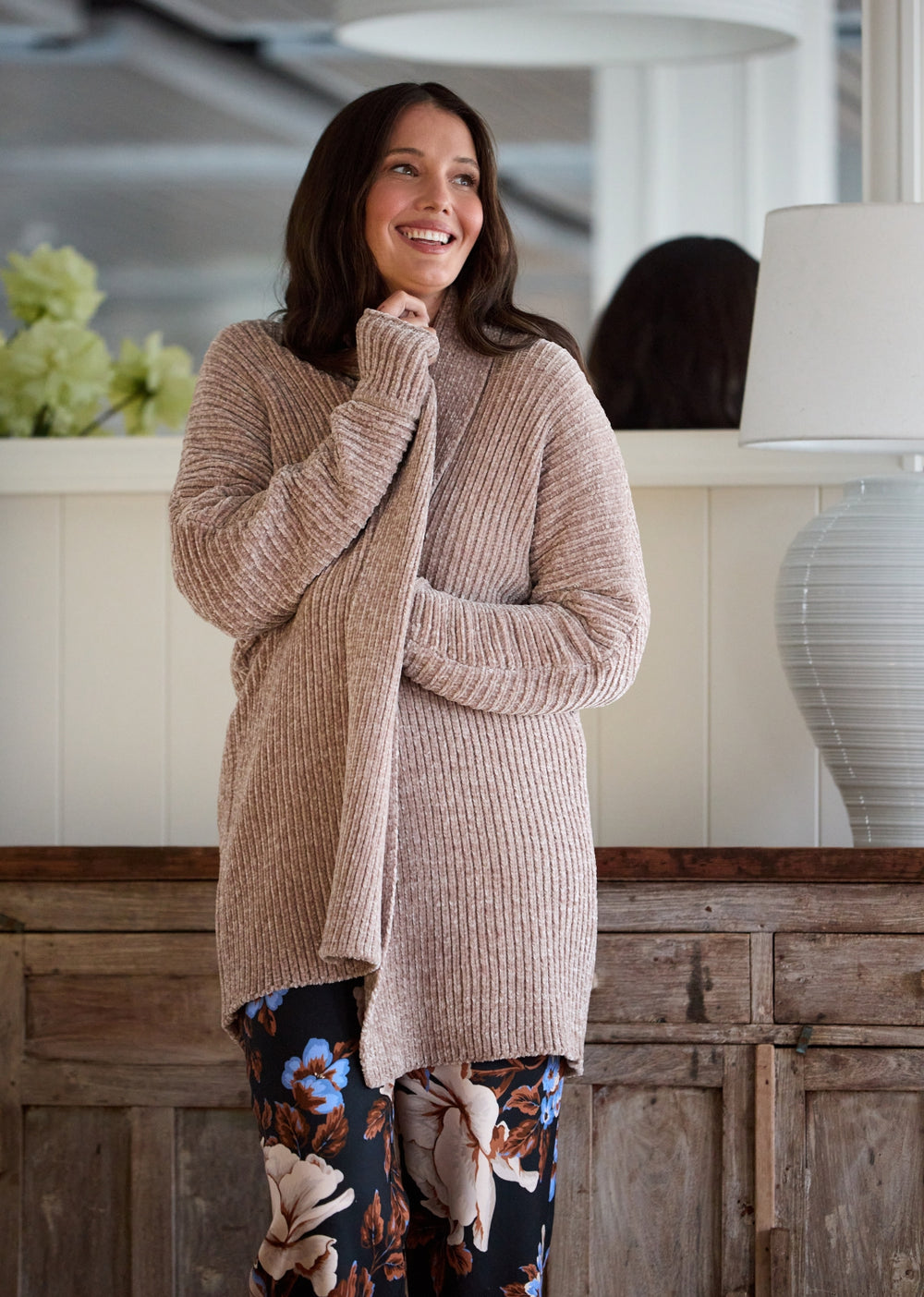 ISABELLA KNIT ROBE - LATTE