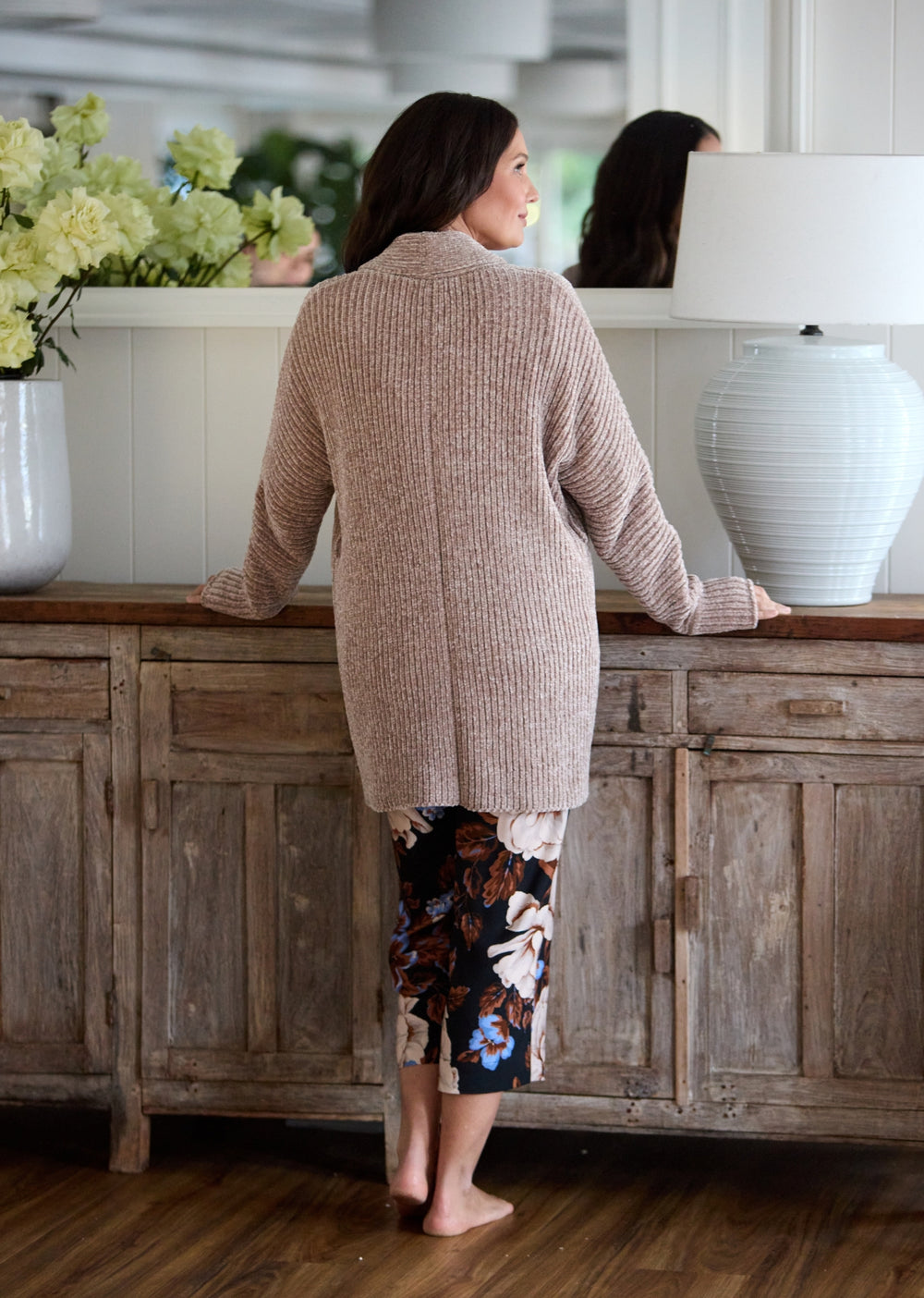 ISABELLA KNIT ROBE - LATTE