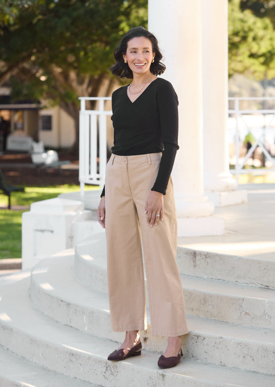IVY CROP PANT - CAMEL