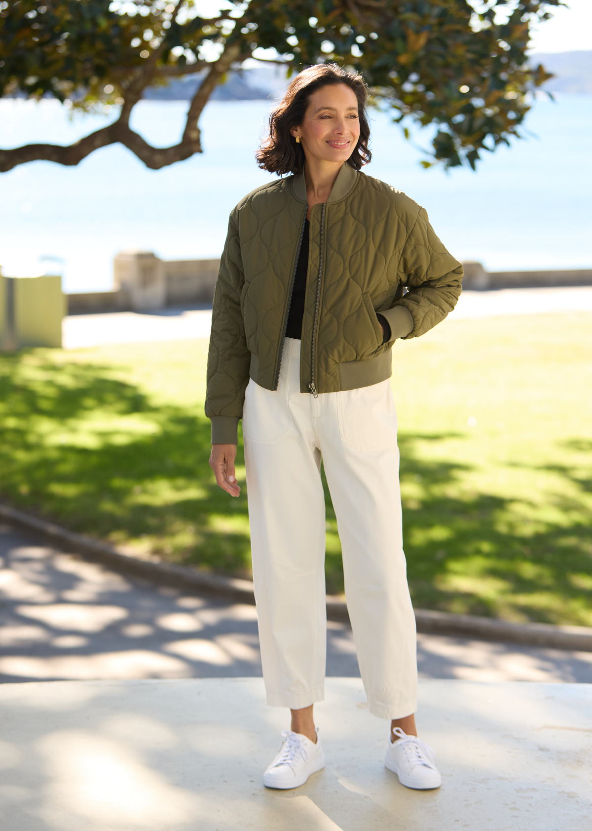 REECE BOMBER JACKET - KHAKI
