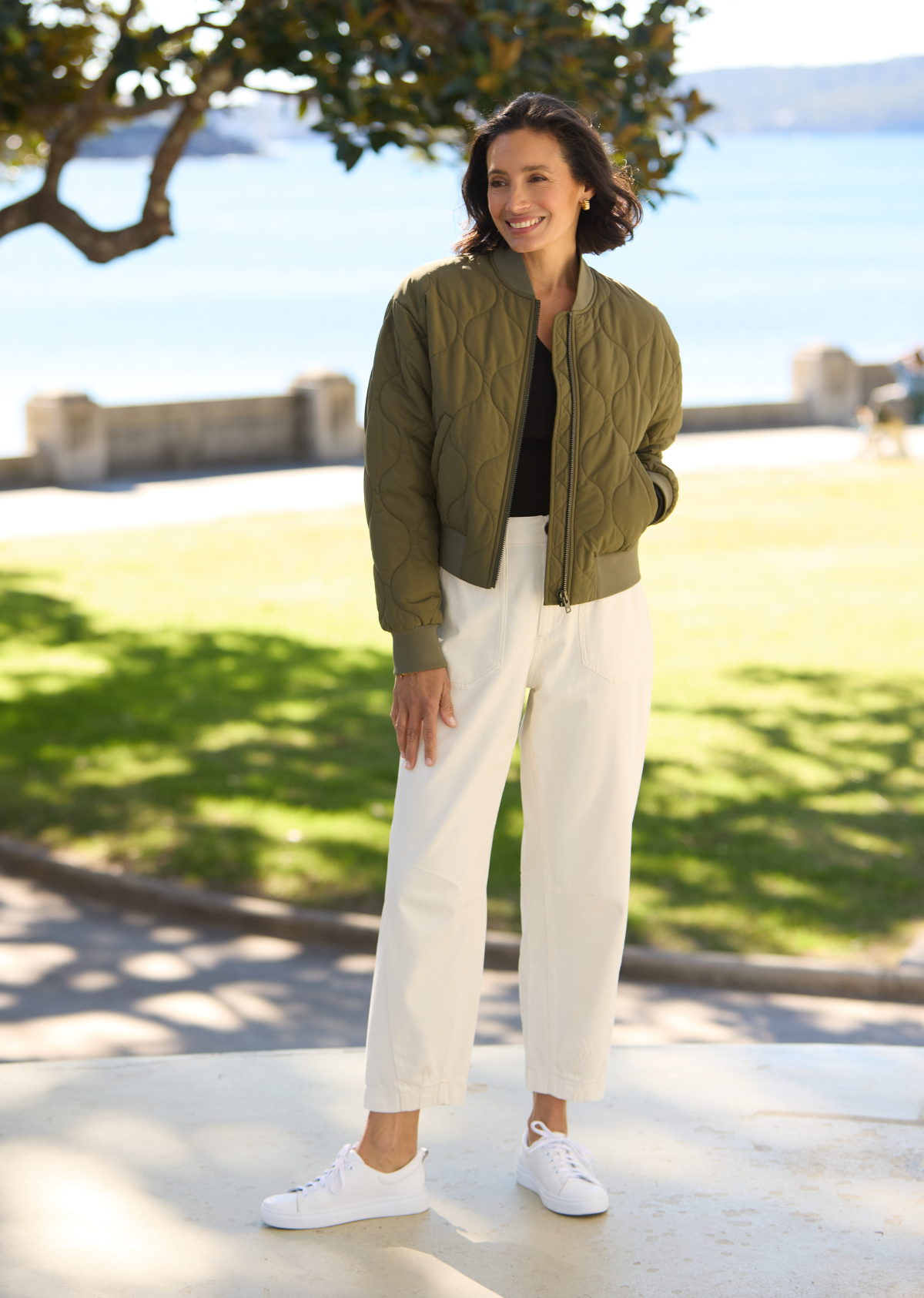 REECE BOMBER JACKET - KHAKI