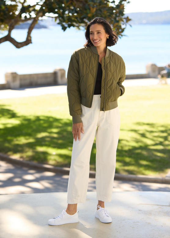 REECE BOMBER JACKET - KHAKI