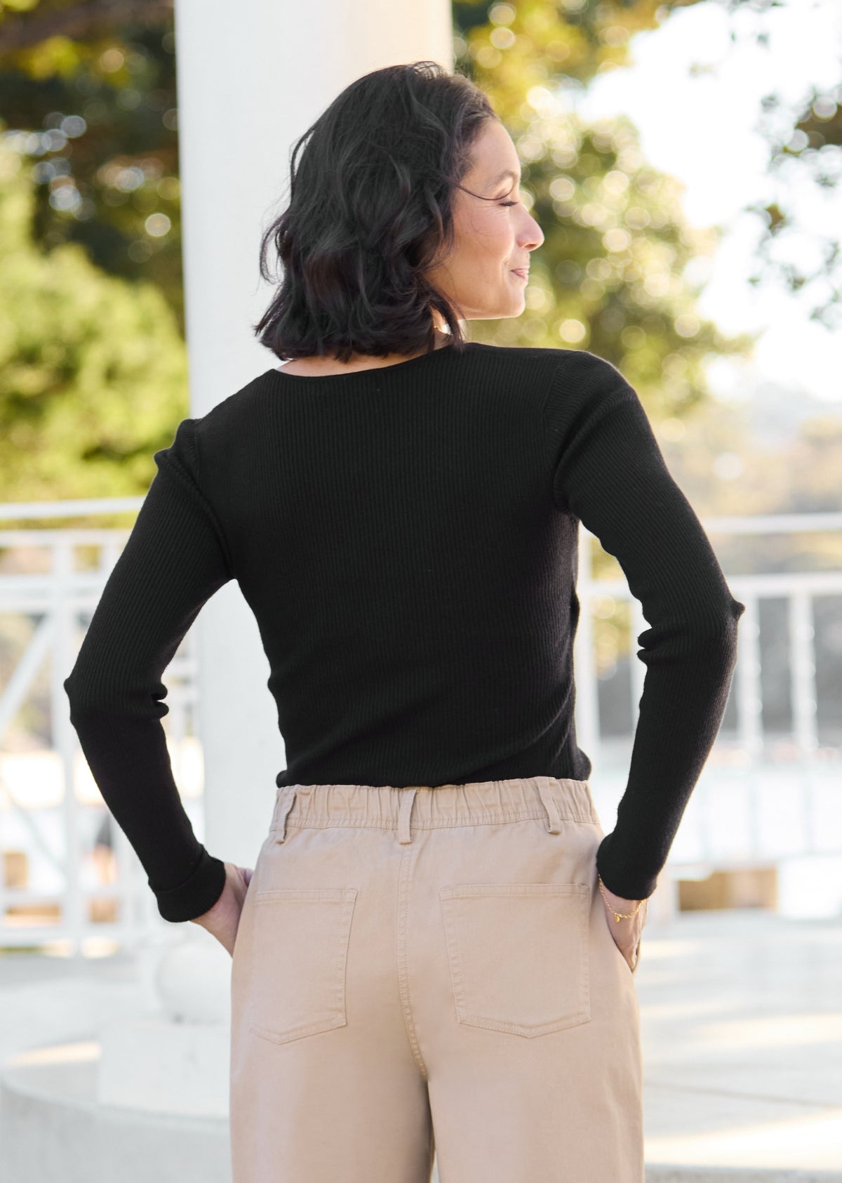 LUNA KNIT TOP - BLACK
