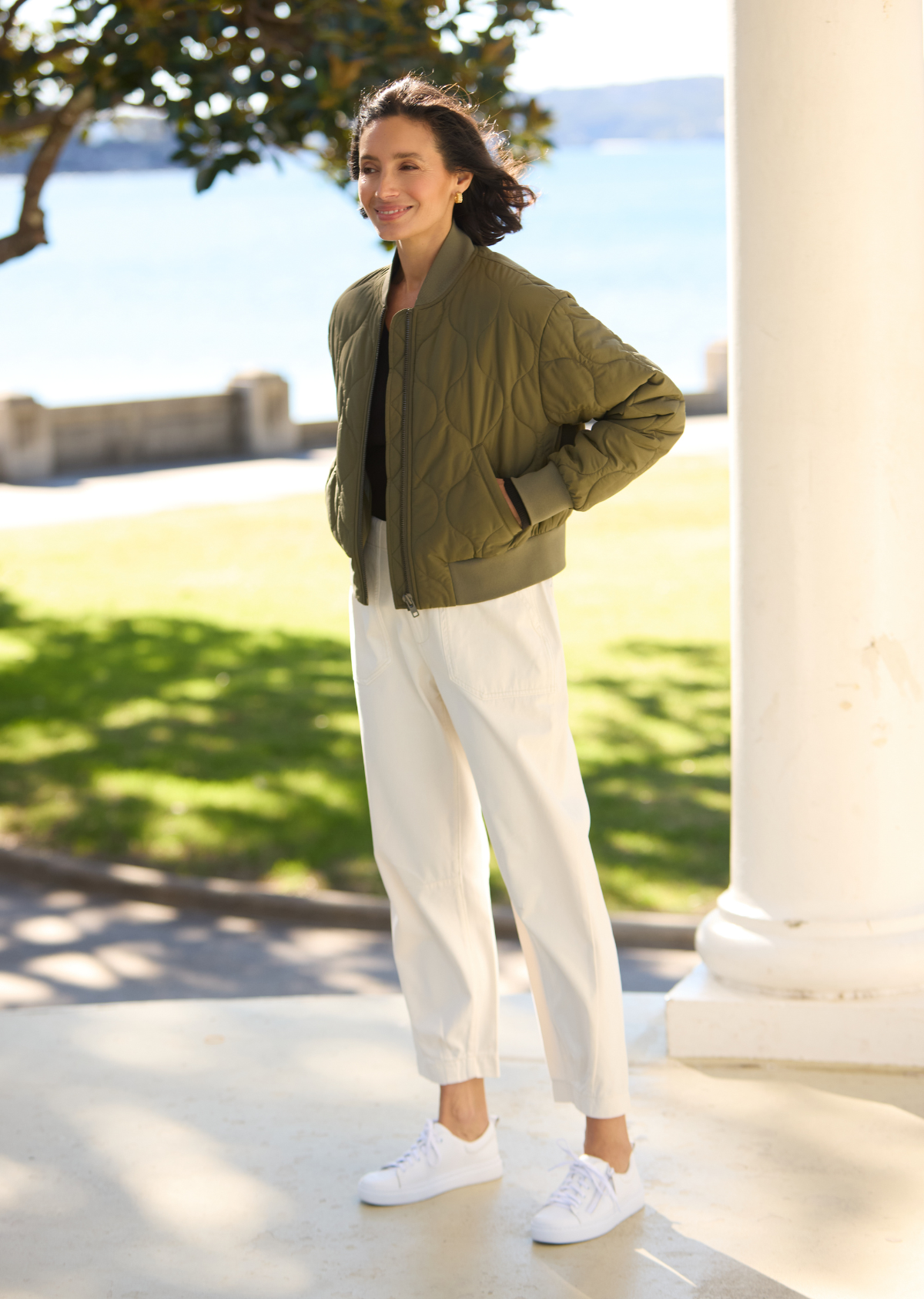 REECE BOMBER JACKET - KHAKI