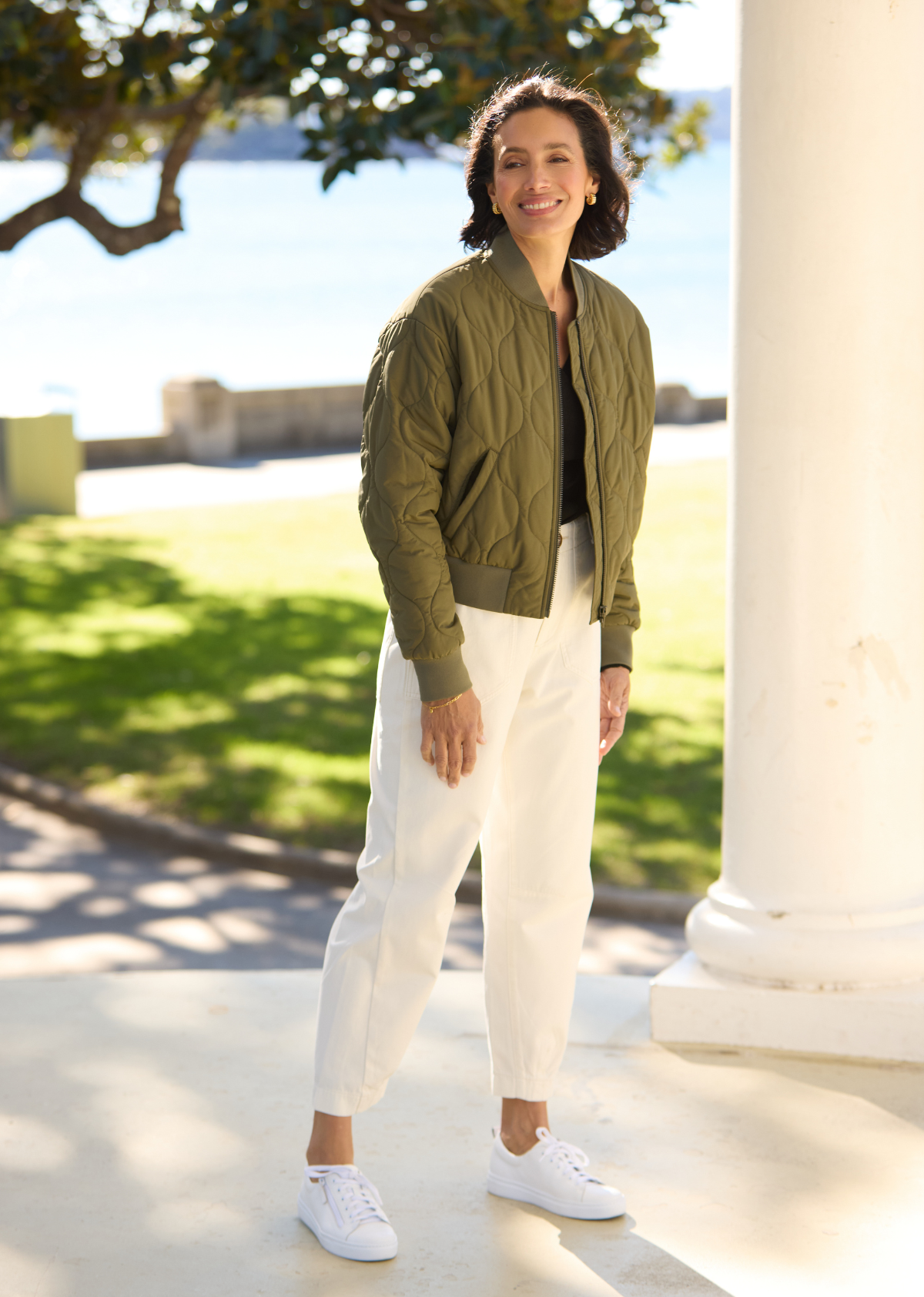 REECE BOMBER JACKET - KHAKI