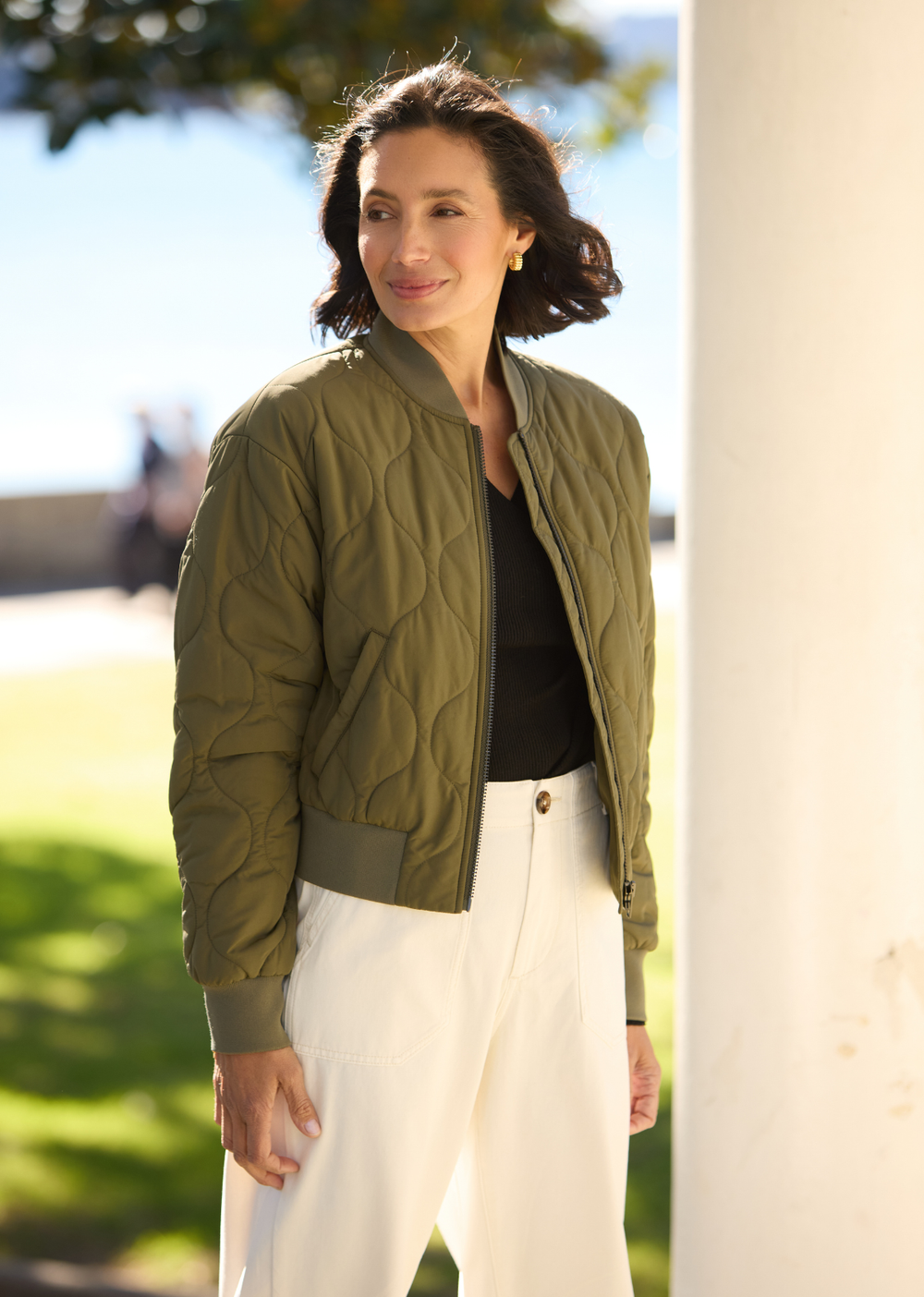 REECE BOMBER JACKET - KHAKI