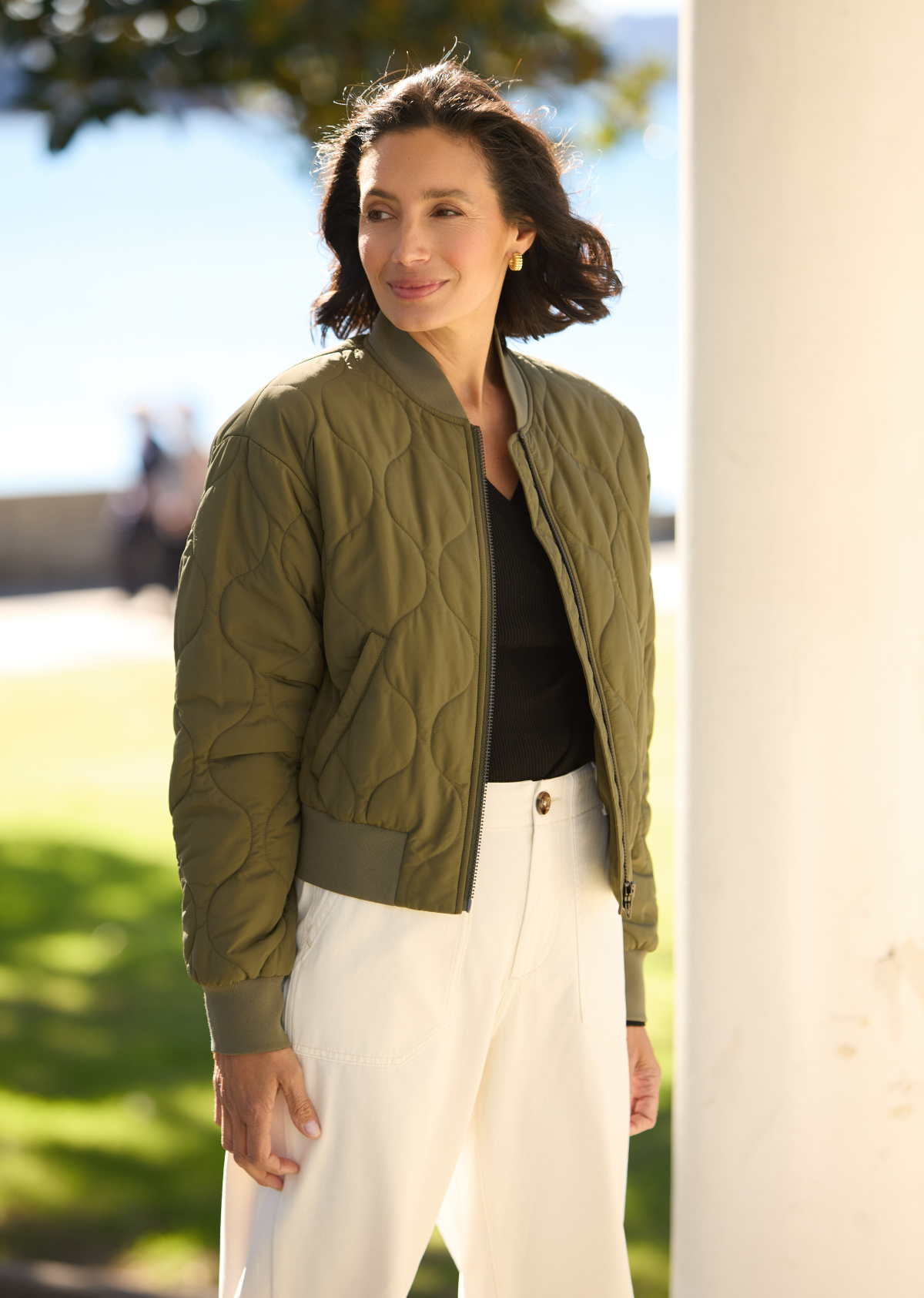 REECE BOMBER JACKET - KHAKI