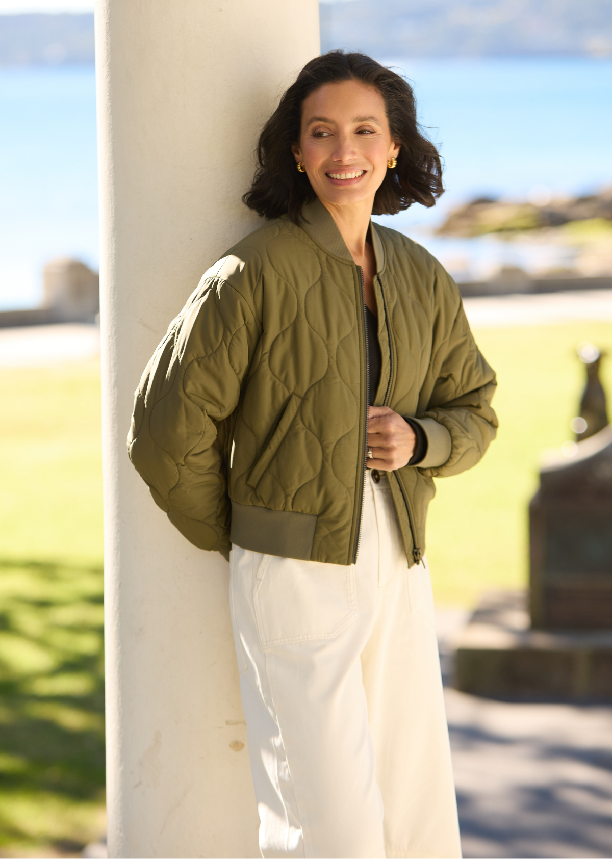 REECE BOMBER JACKET - KHAKI
