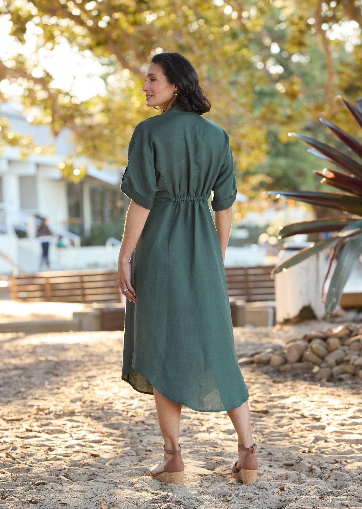 CHLOE MIDI DRESS - FOREST
